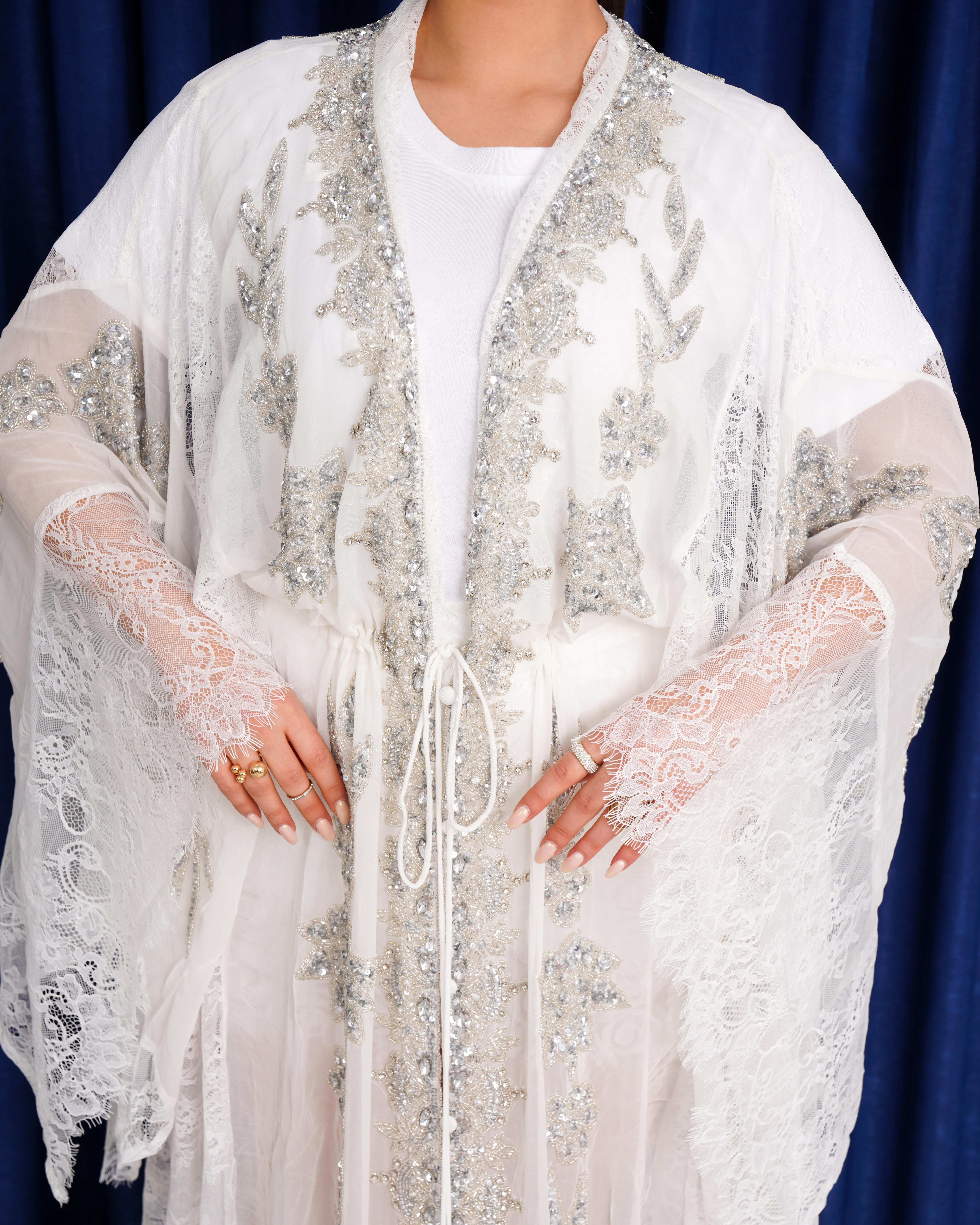 Aşira Dubai Pearl Dreams Dantelli Kaftan