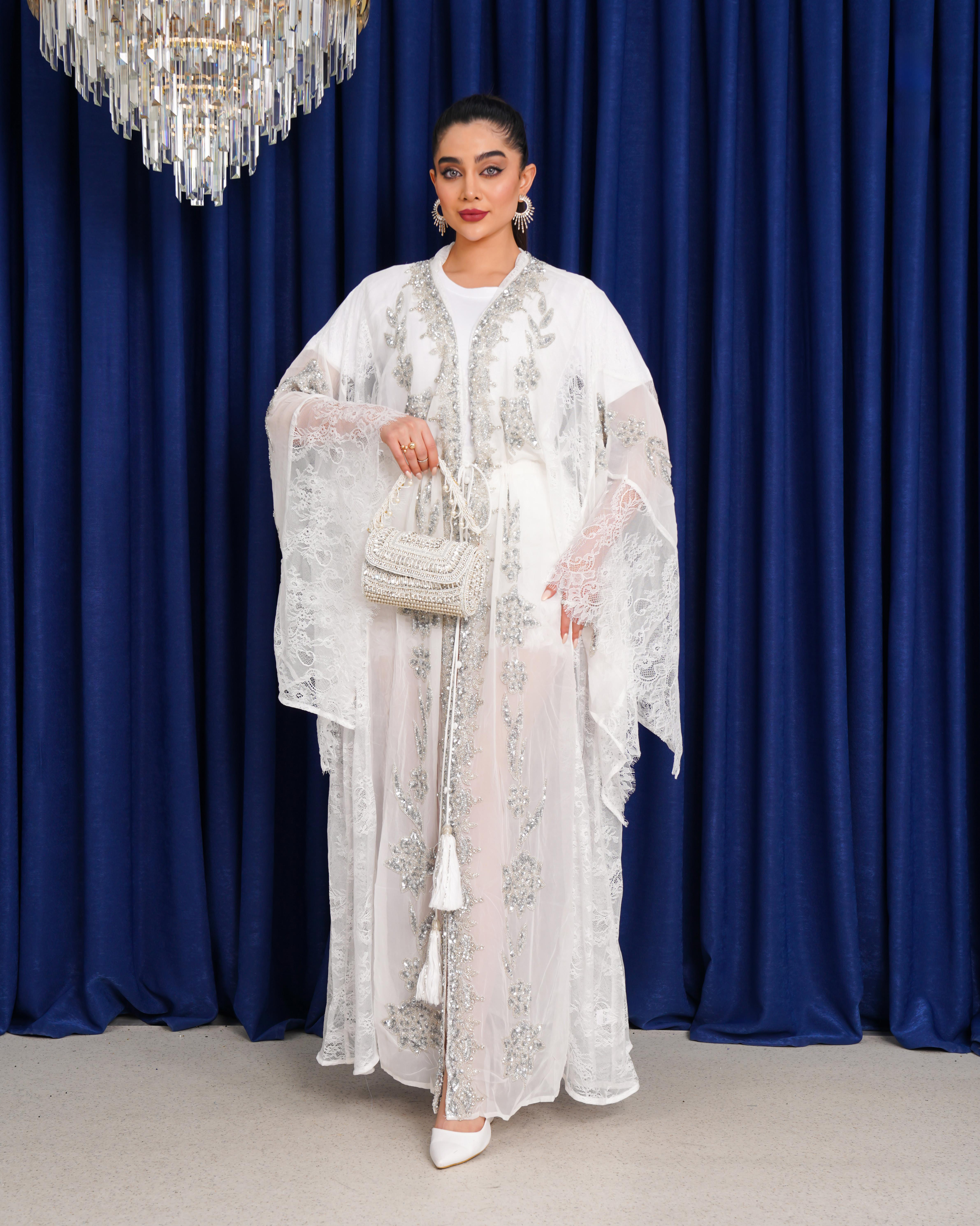 Aşira Dubai Pearl Dreams Dantelli Kaftan