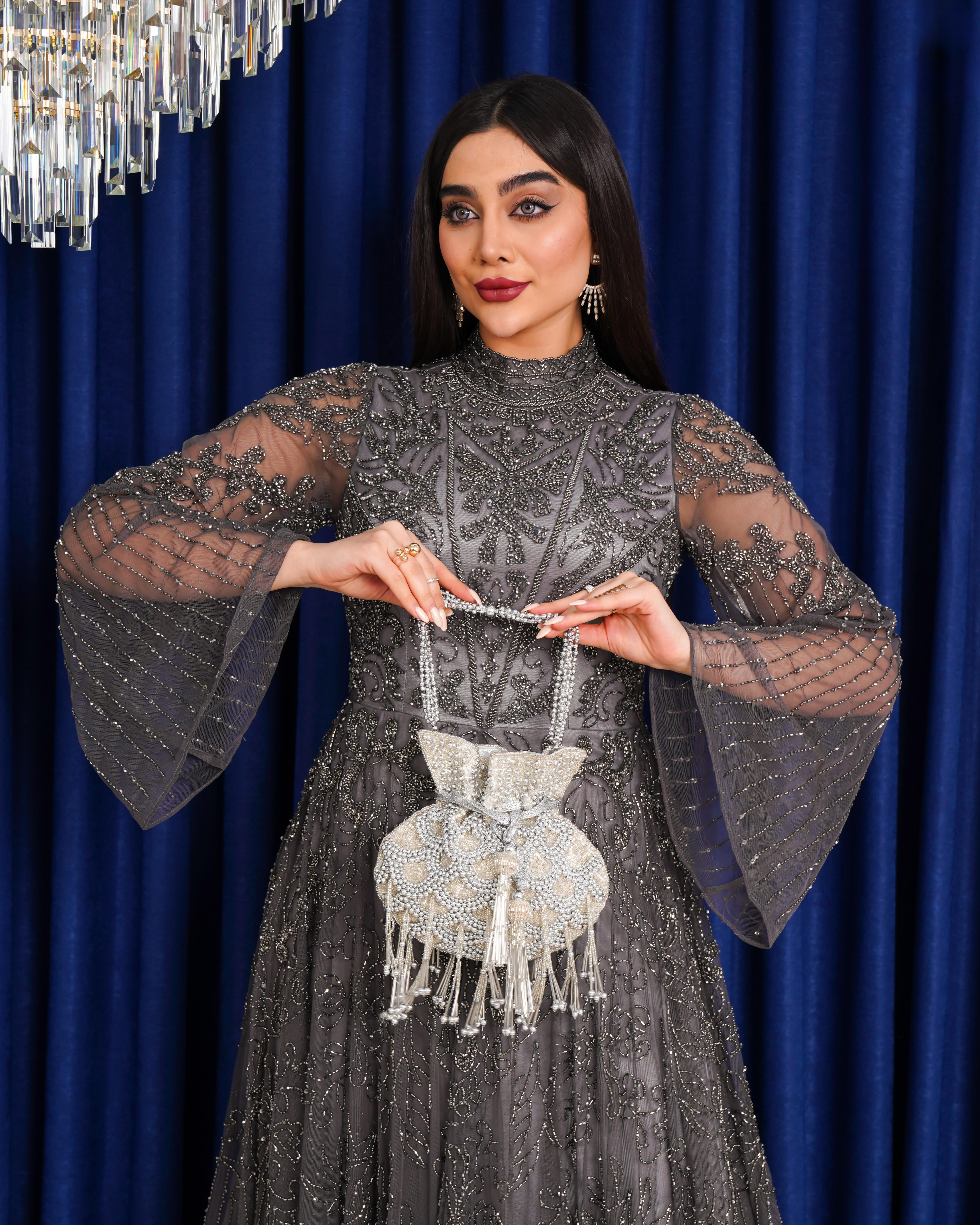 Aşira Pearl Radiance El Yapımı Dubai Gece Çantası