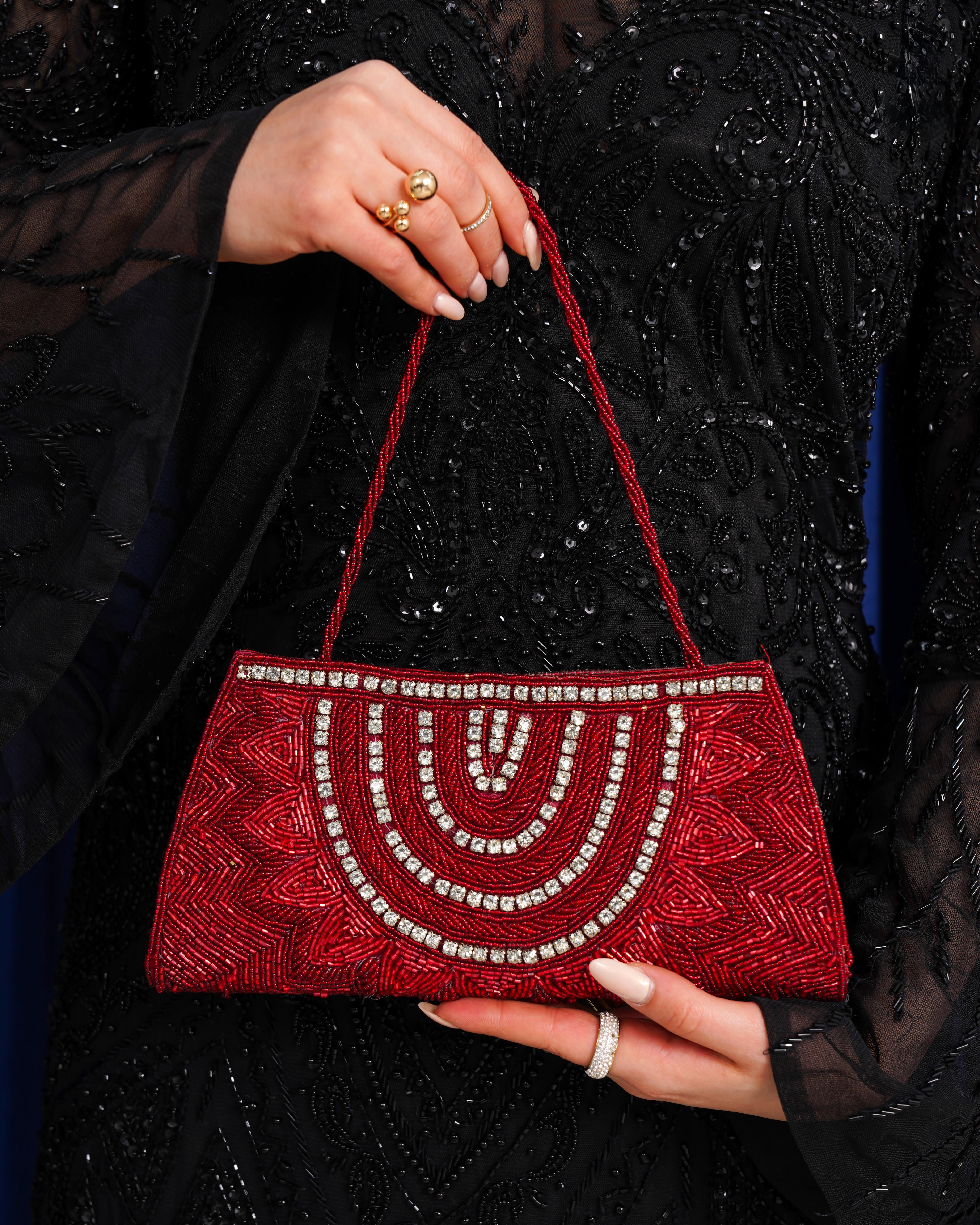 Aşira Ruby Işıltılı Dubai Gece Çanta