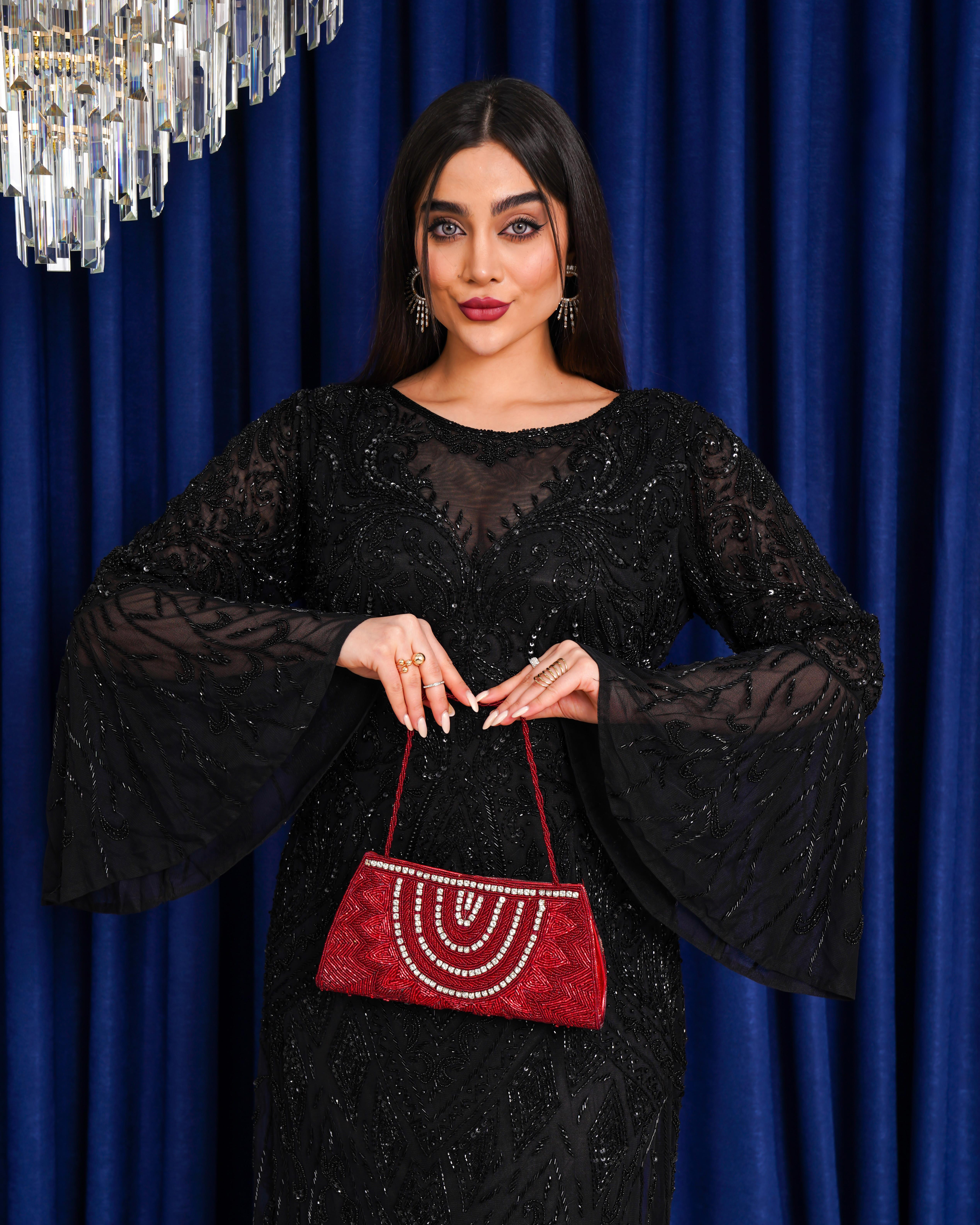 Aşira Ruby Işıltılı Dubai Gece Çanta