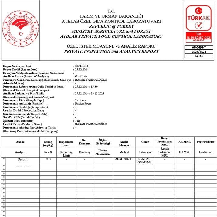 Tarhana (250 Gr.)