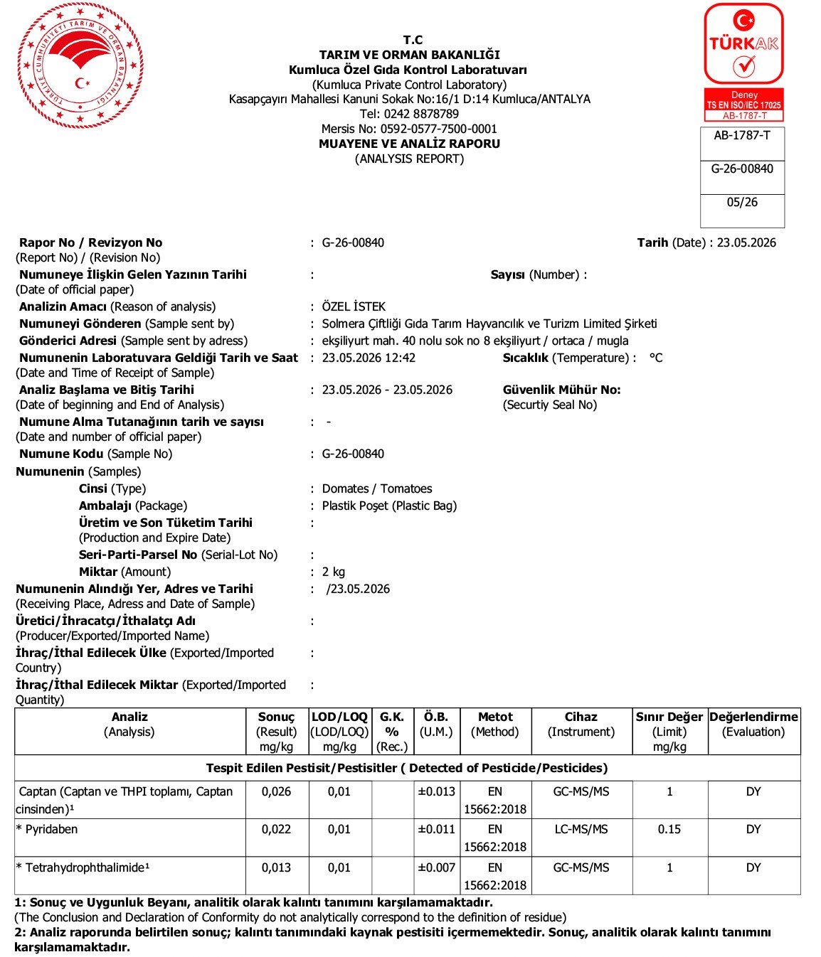Yerli Köy Domatesi (1 Kg.)