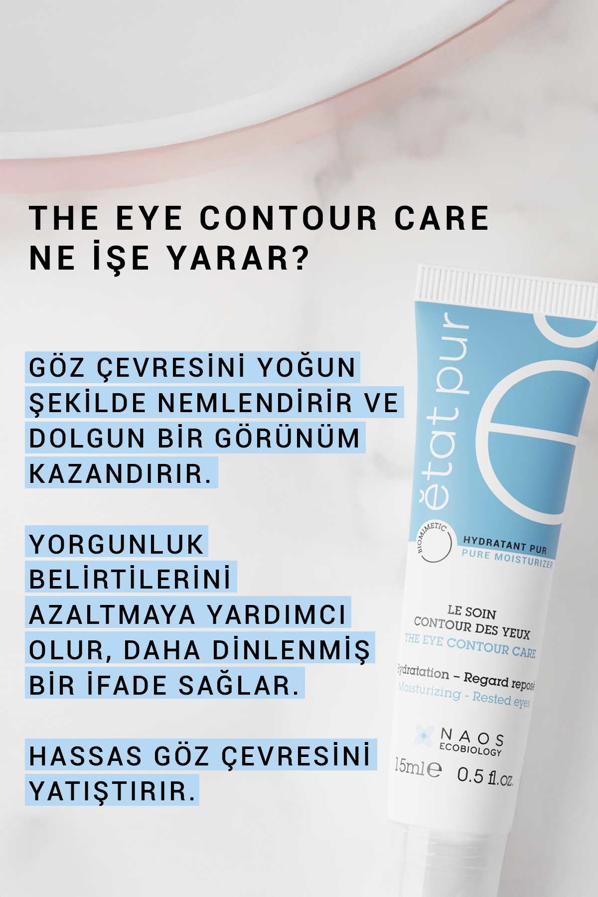 Eye Contour Care Hassas Göz Çevresi Kırışıklık Karşıtı Bakım Kremi 15 ml