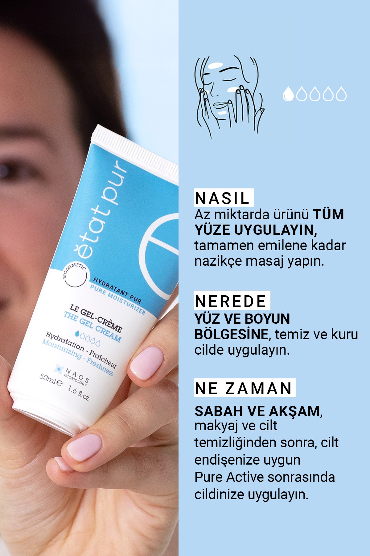 Gel-Cream Karma Ciltler İçin Jel Nemlendirici 50 ml