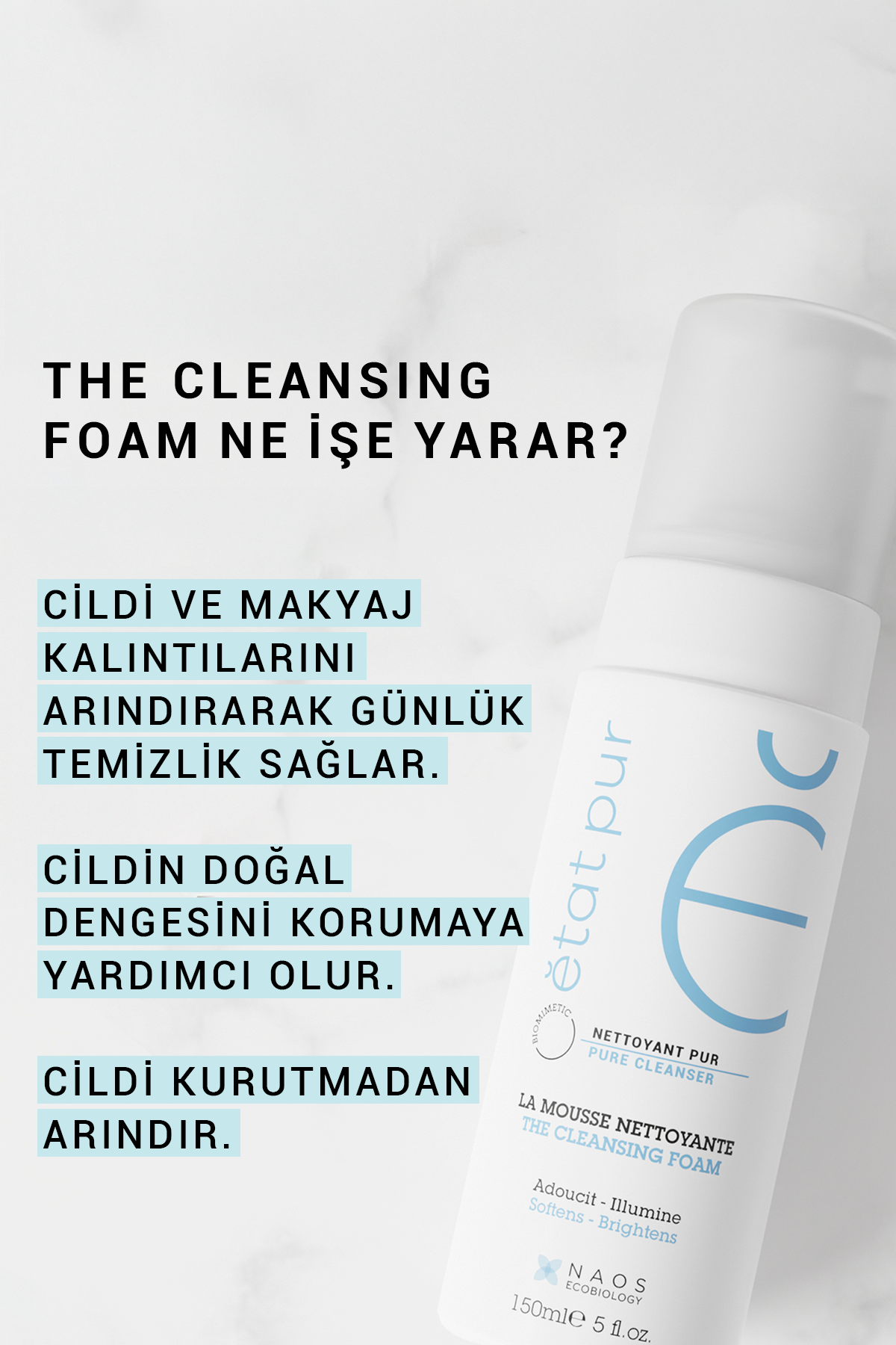 Gentle Cleansing Foam Tüm Ciltler Arındırıcı Yüz Temizleme Köpüğü 150 ml