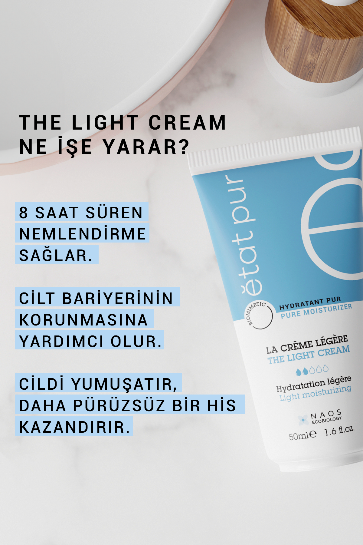 Light Moisturizing Hafif Dokulu Sebum Dengeleyici Nemlendirici Yüz Kremi 50 ml