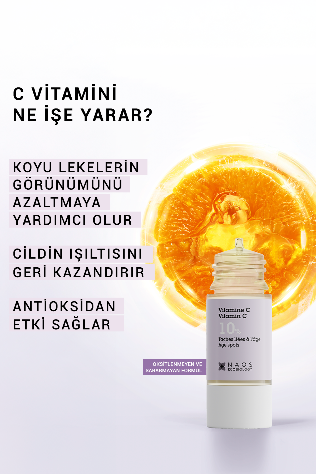 Pure Active Saf Vitamin C %10 Leke Karşıtı Saf Konsantre Bakım Serumu 15 ml