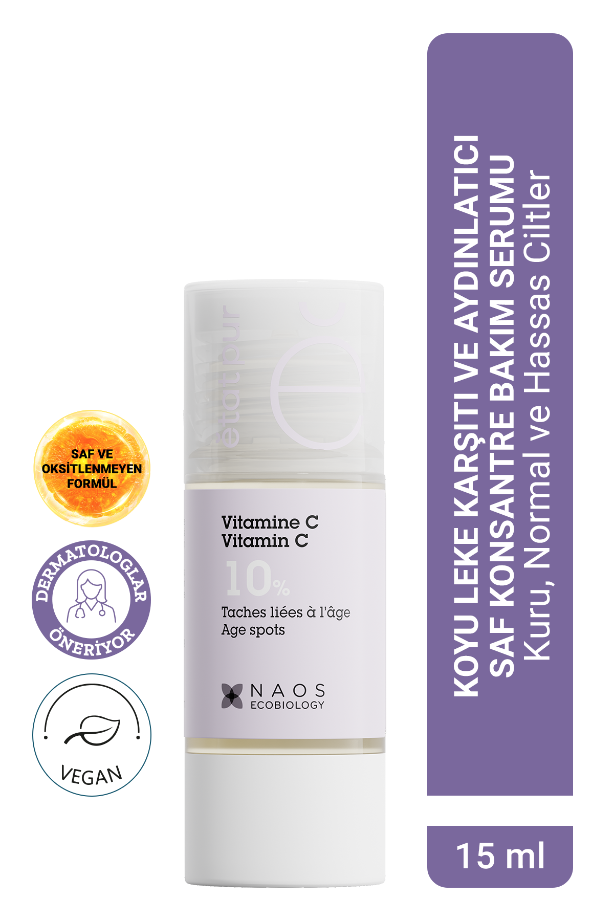 Pure Active Saf Vitamin C %10 Leke Karşıtı Saf Konsantre Bakım Serumu 15 ml