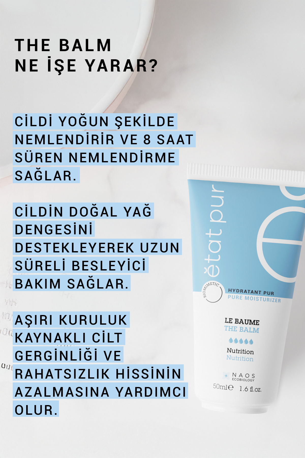 The Balm Moisturizing Çok Kuru Ciltler İçin Yoğun Nemlendirici Balm 50 ml