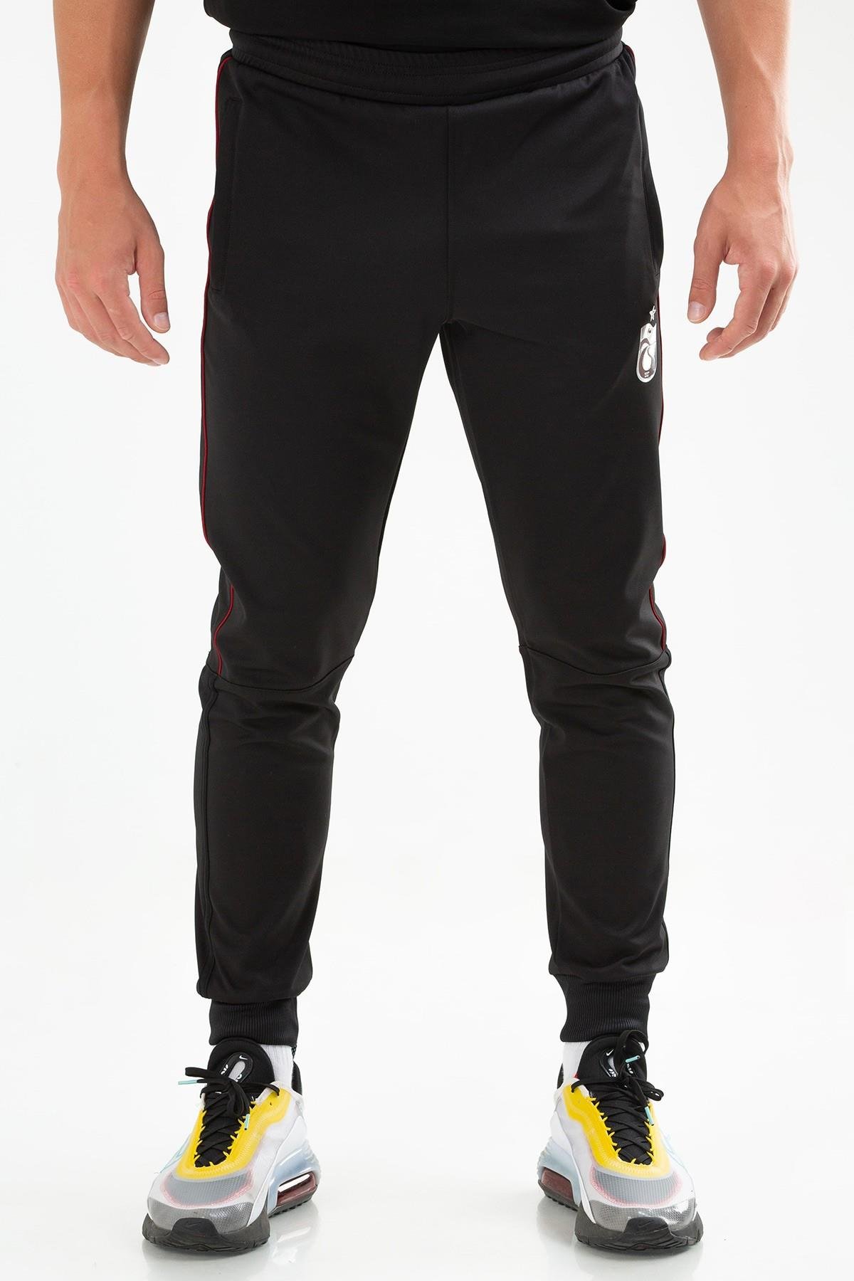 EŞOFMAN ALTI YANLARI BORDO ŞERİT BİYELİ PAÇA RİBANALI