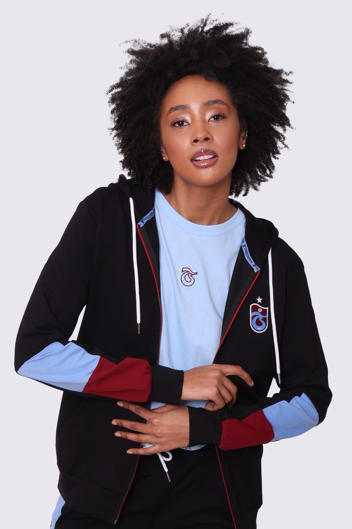 EŞOFMAN TAKIMI FERMUARLI KAPŞONLU İKİ RENK PARÇALI