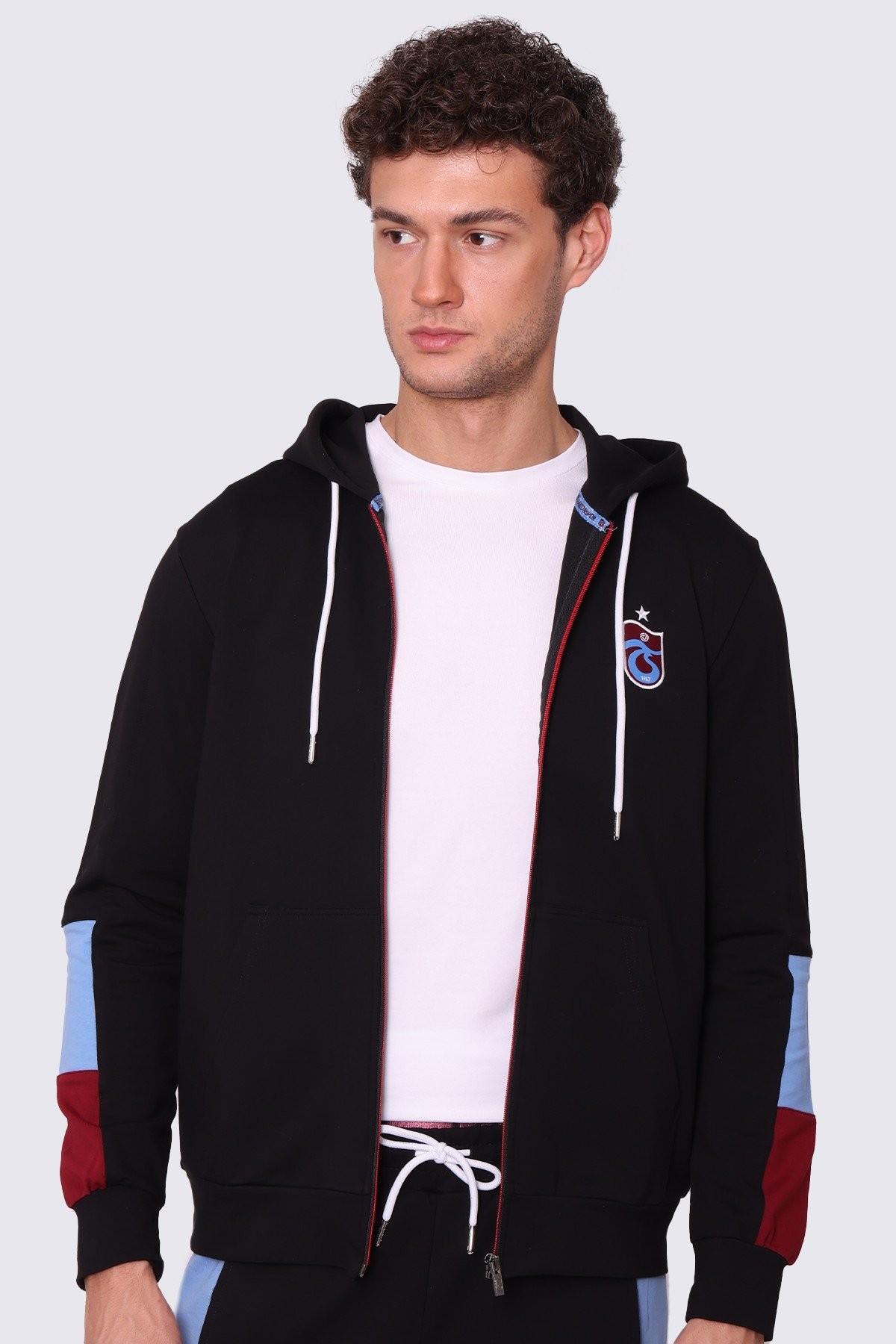 EŞOFMAN TAKIMI FERMUARLI KAPŞONLU İKİ RENK PARÇALI