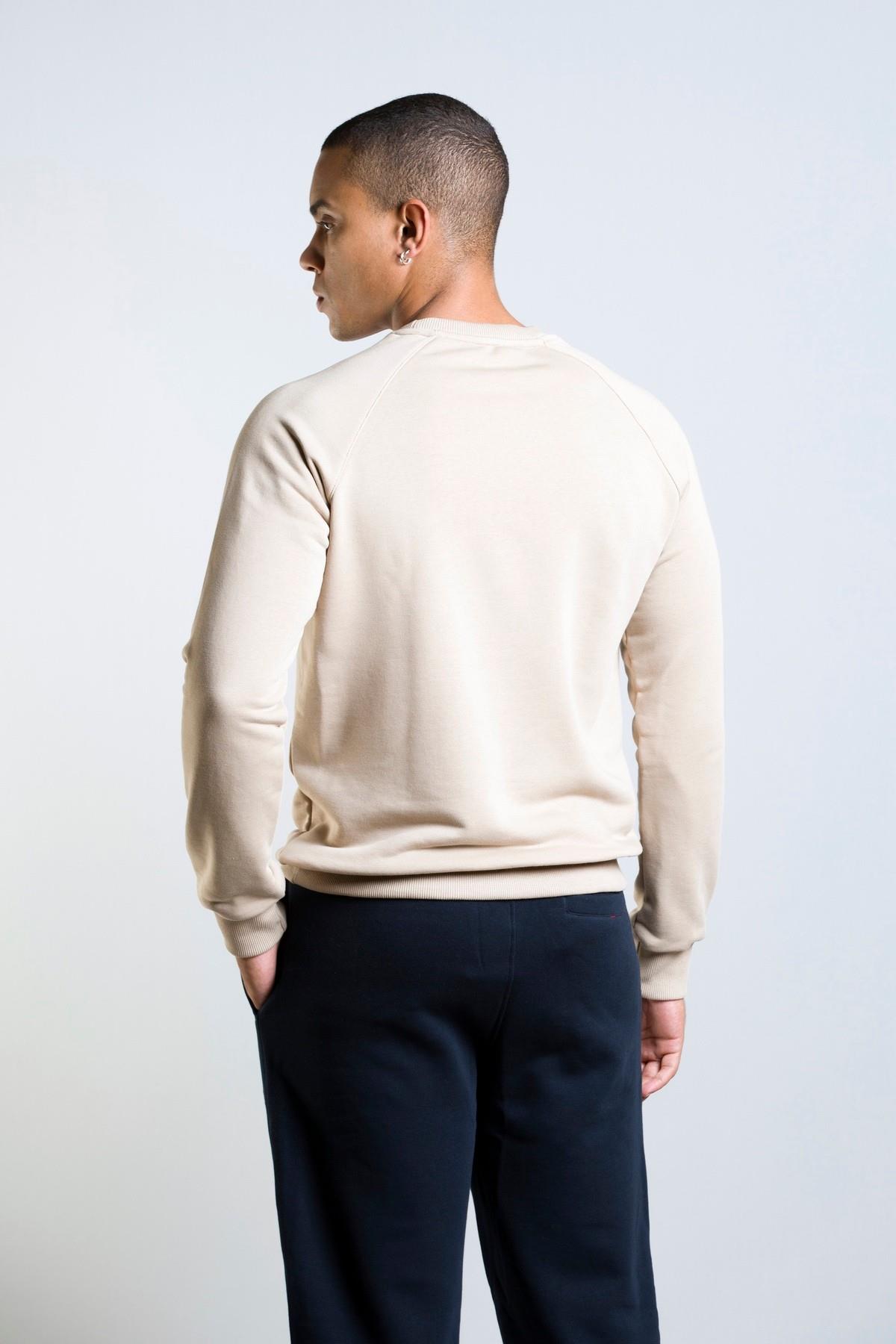 SWEAT BİSİKLET YAKA BORDO MAVİ NAKIŞLI