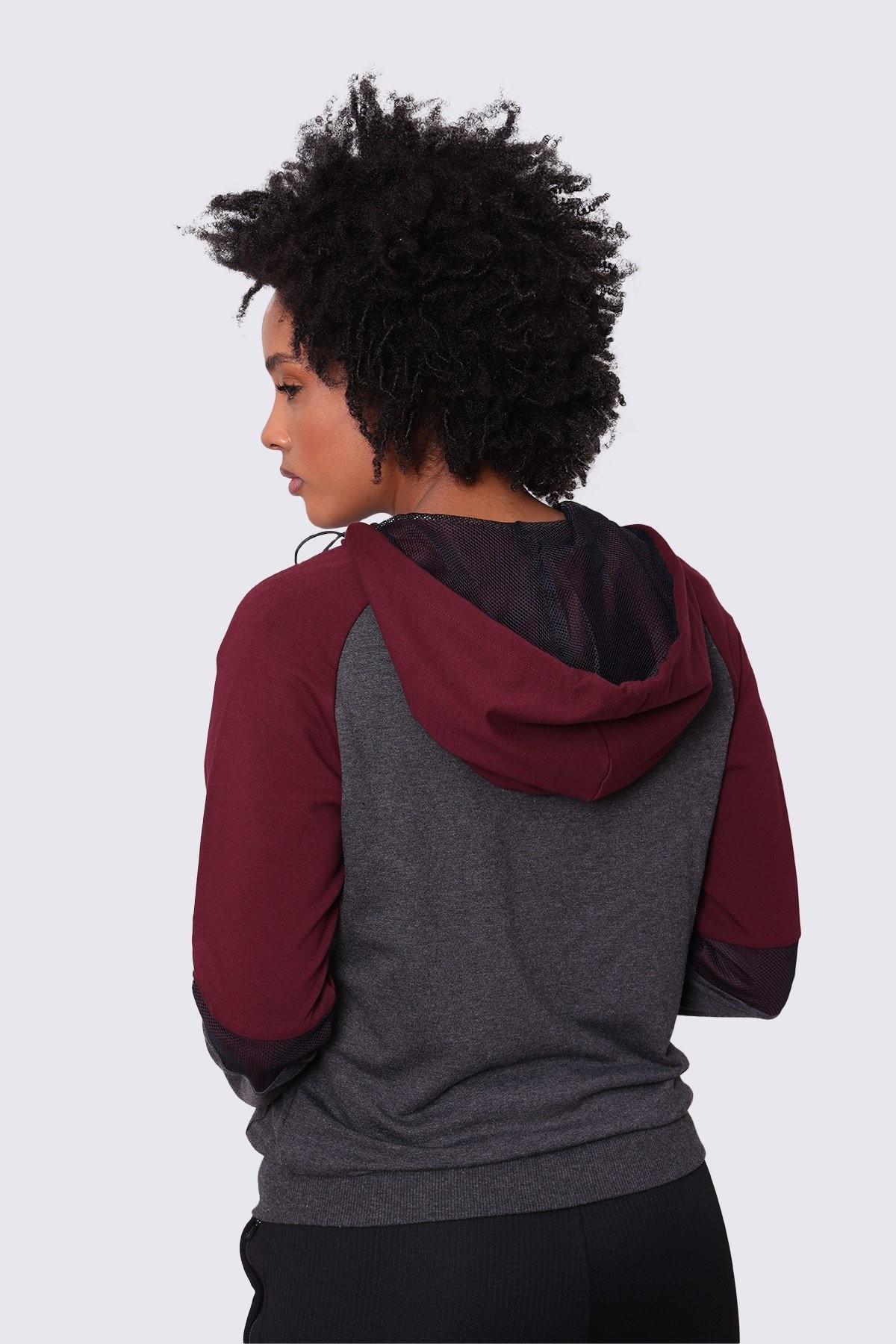 SWEAT FERMUARLI KOLU PARÇALI