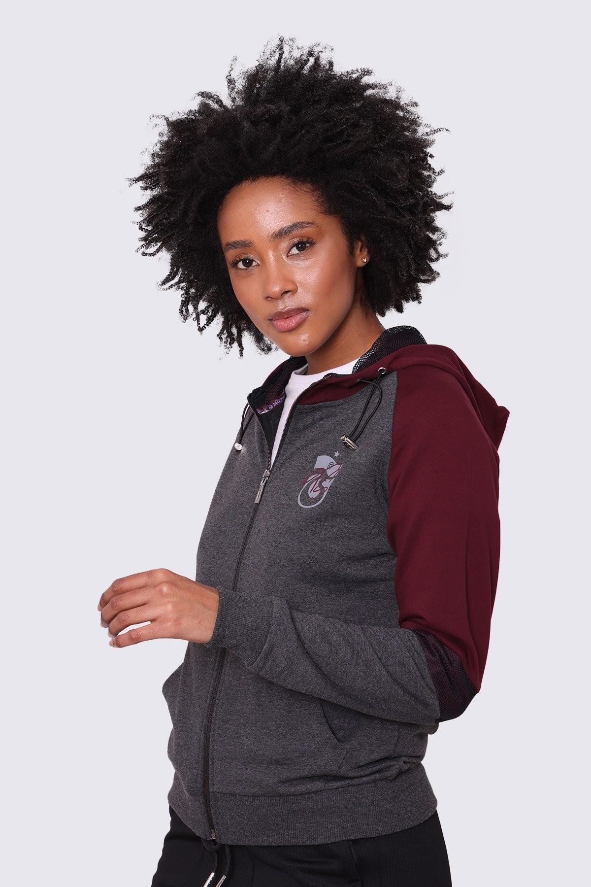 SWEAT FERMUARLI KOLU PARÇALI