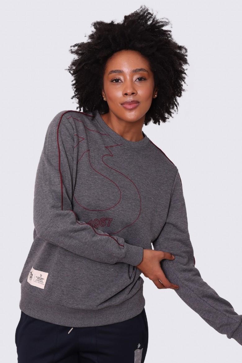 SWEAT KOLU BİYELİ ÖNÜ İÇ LOGO BASKILI