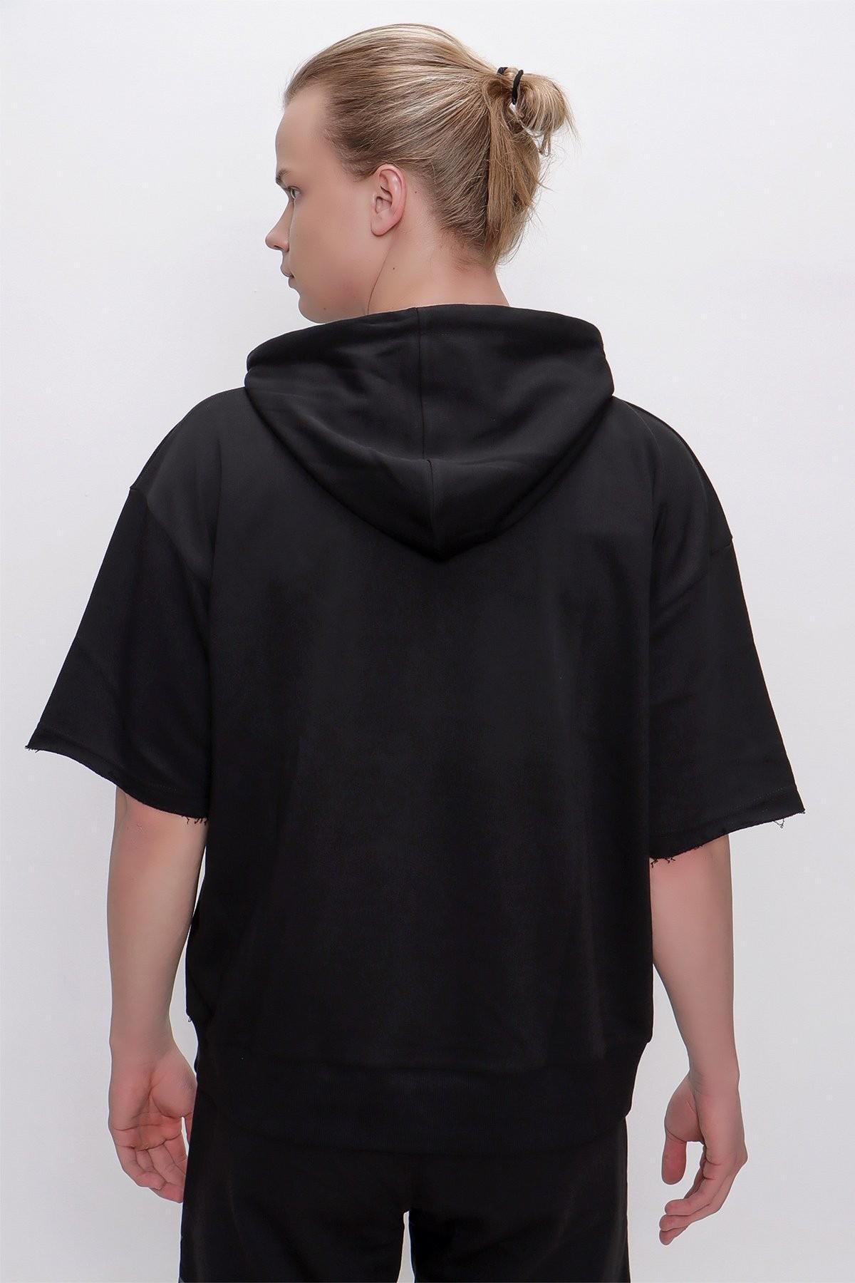 SWEATSHİRT YARIM KOLLU OVERSİZE