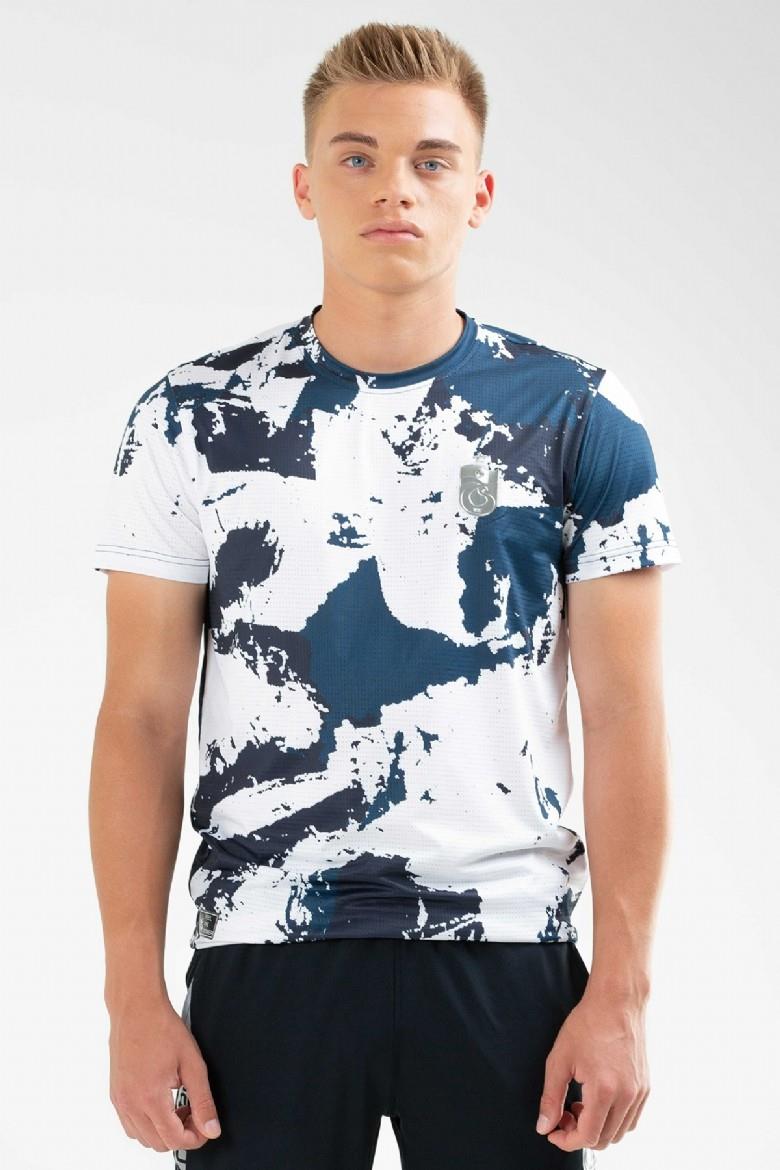 TSHİRT BİSİKLET YAKA BATİK DESENLİ