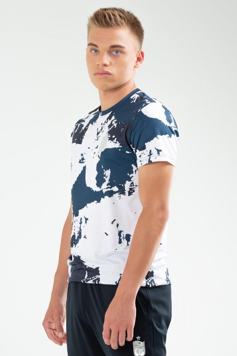 TSHİRT BİSİKLET YAKA BATİK DESENLİ