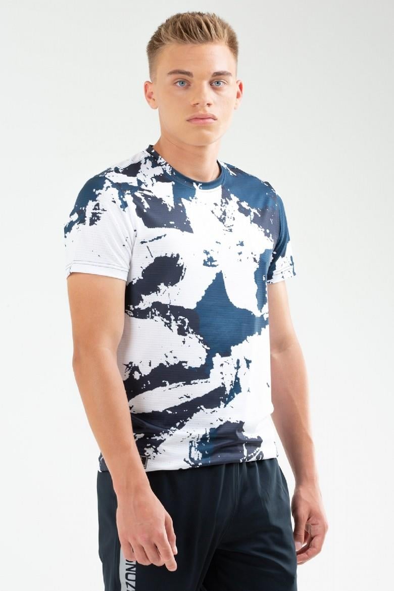 TSHİRT BİSİKLET YAKA BATİK DESENLİ