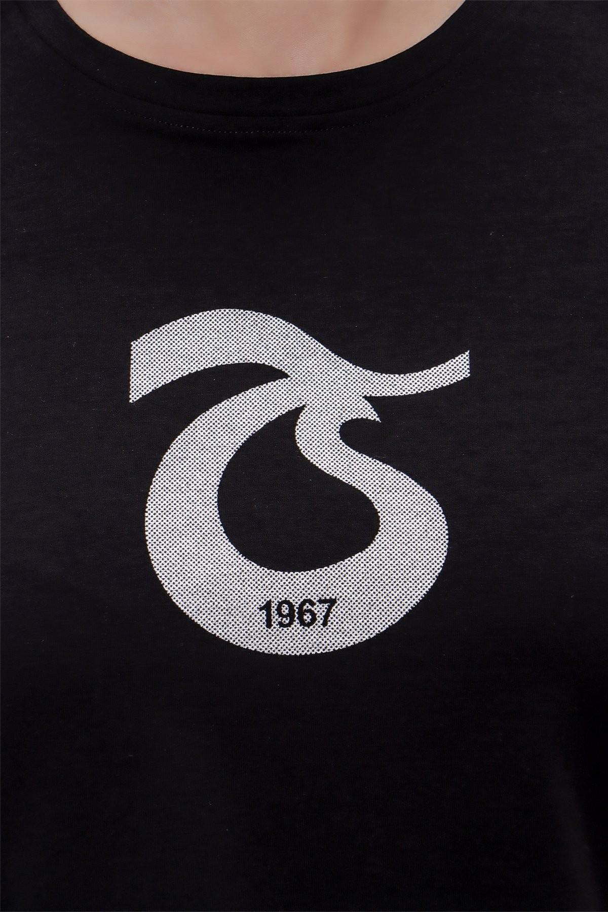 TSHİRT BİSİKLET YAKA İÇ LOGO BASKILI CROP