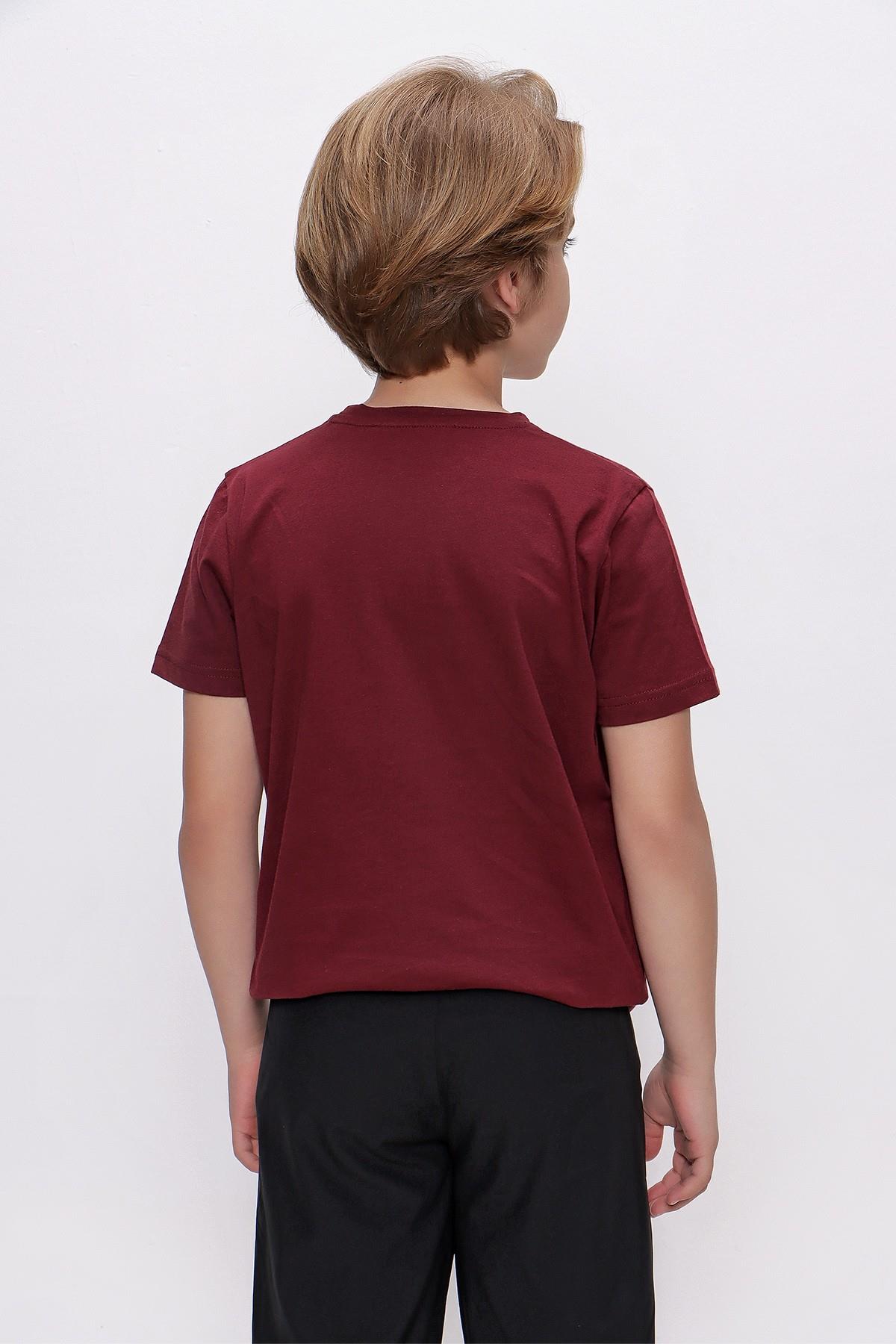 TSHİRT BİSİKLET YAKA KABARTMA LOGO BASKILI