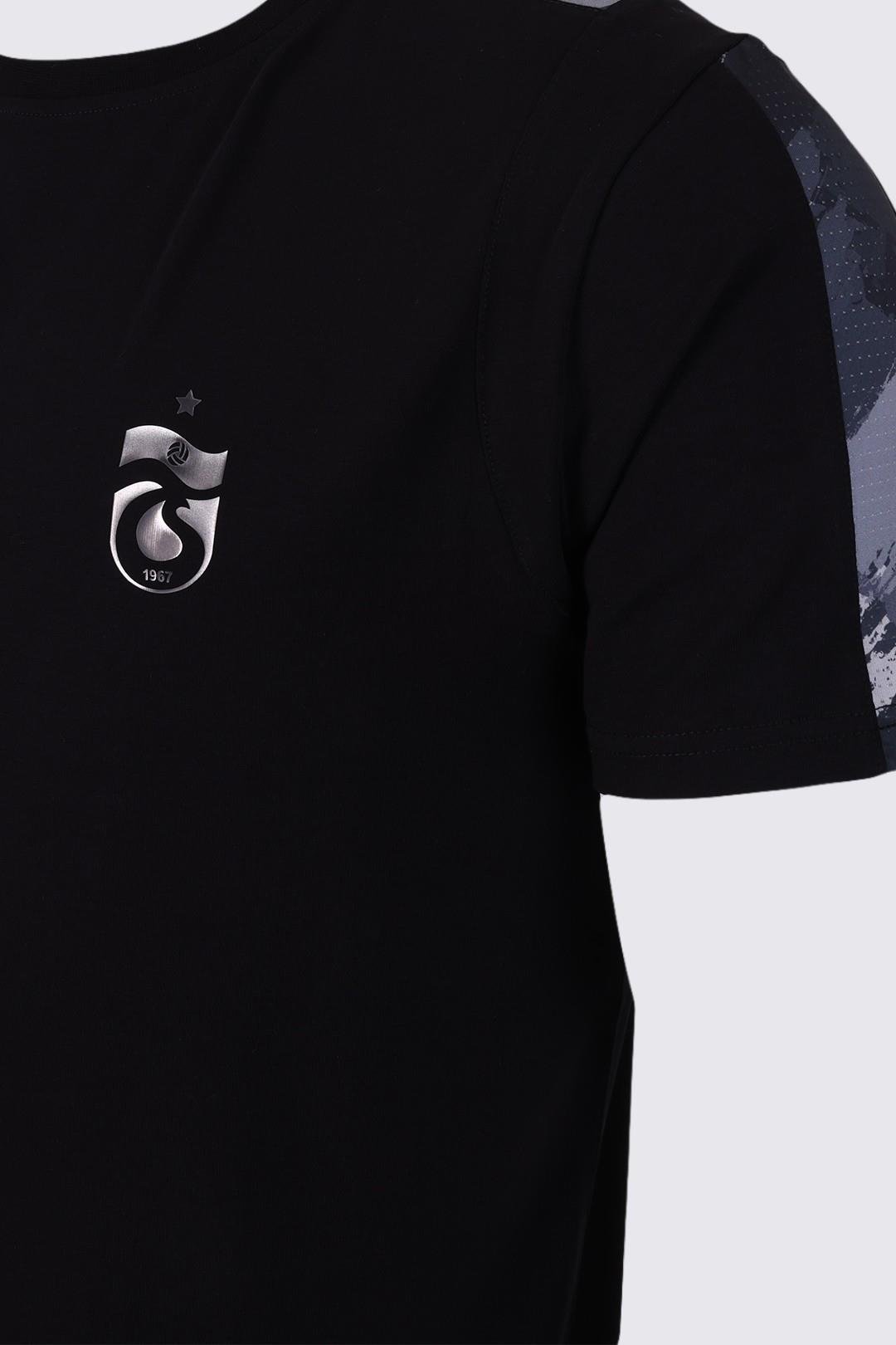 TSHİRT BİSİKLET YAKA KOLU DESEN DETAYLI