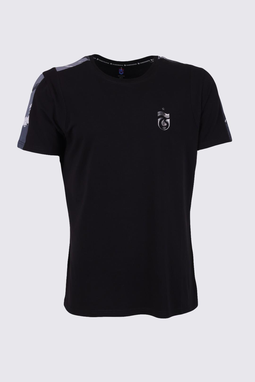 TSHİRT BİSİKLET YAKA KOLU DESEN DETAYLI