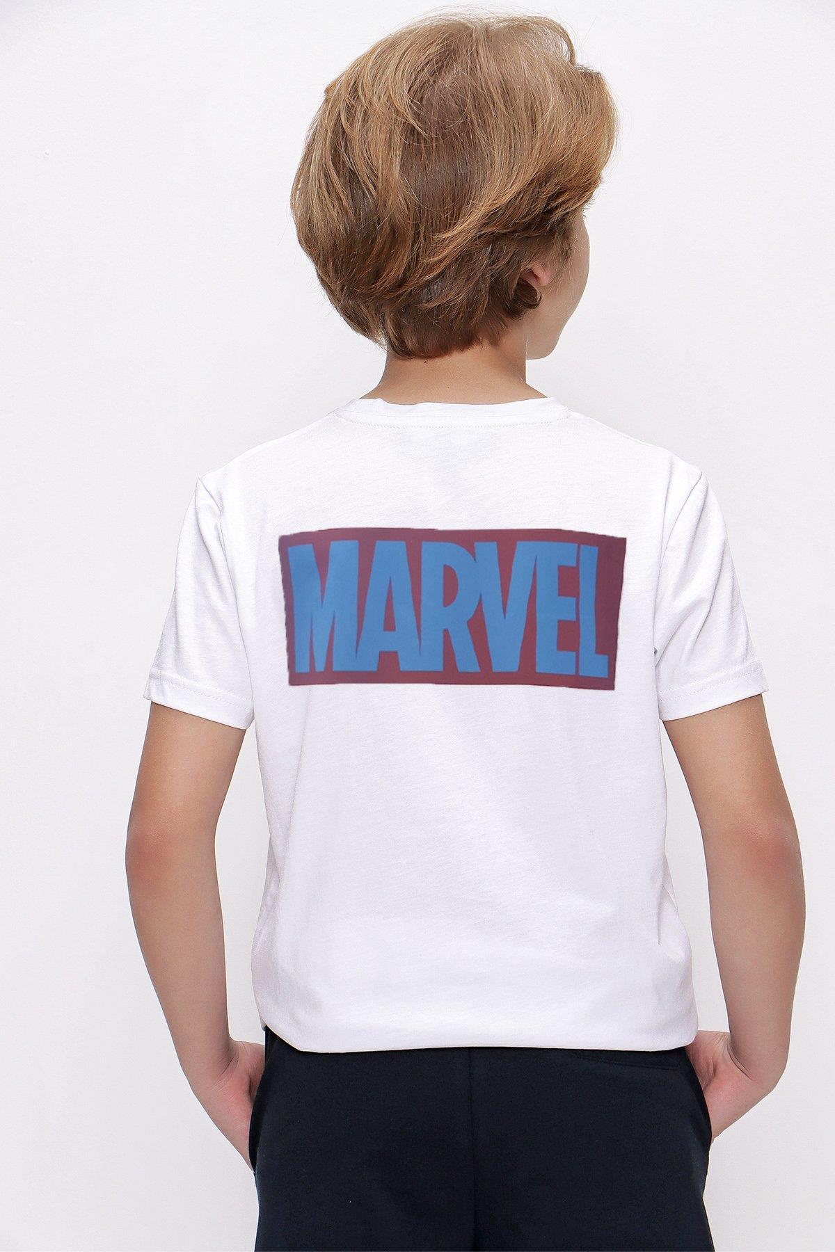 TSHİRT BİSİKLET YAKA LOGO BASKILI MARVEL