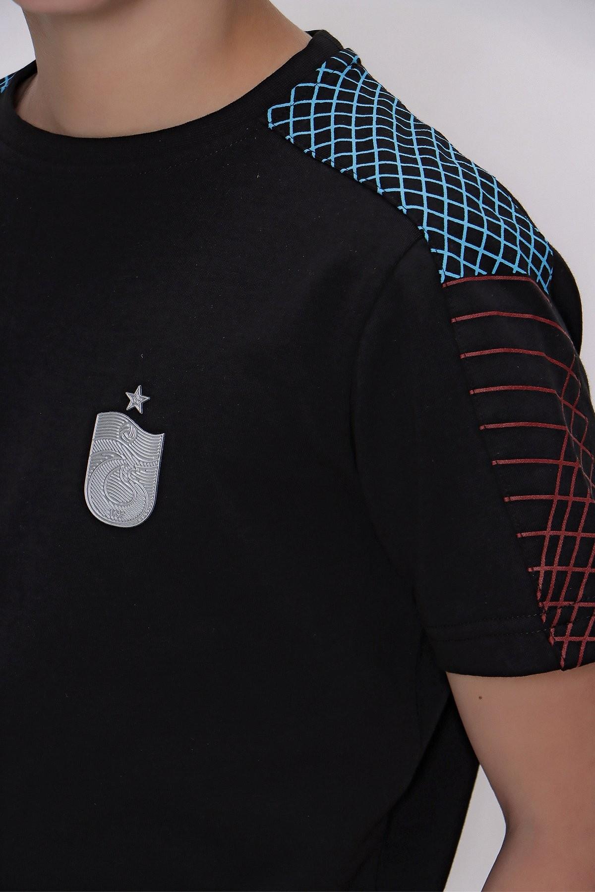 TSHİRT BİSİKLET YAKA OMUZ BİYE DETAYLI