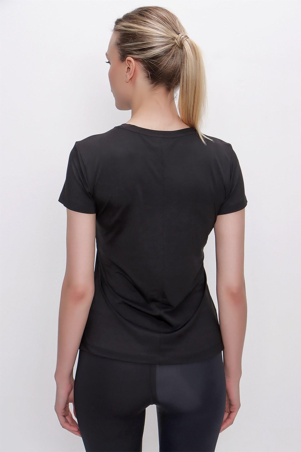 TSHİRT BİSİKLET YAKA ÖNÜ BASKILI