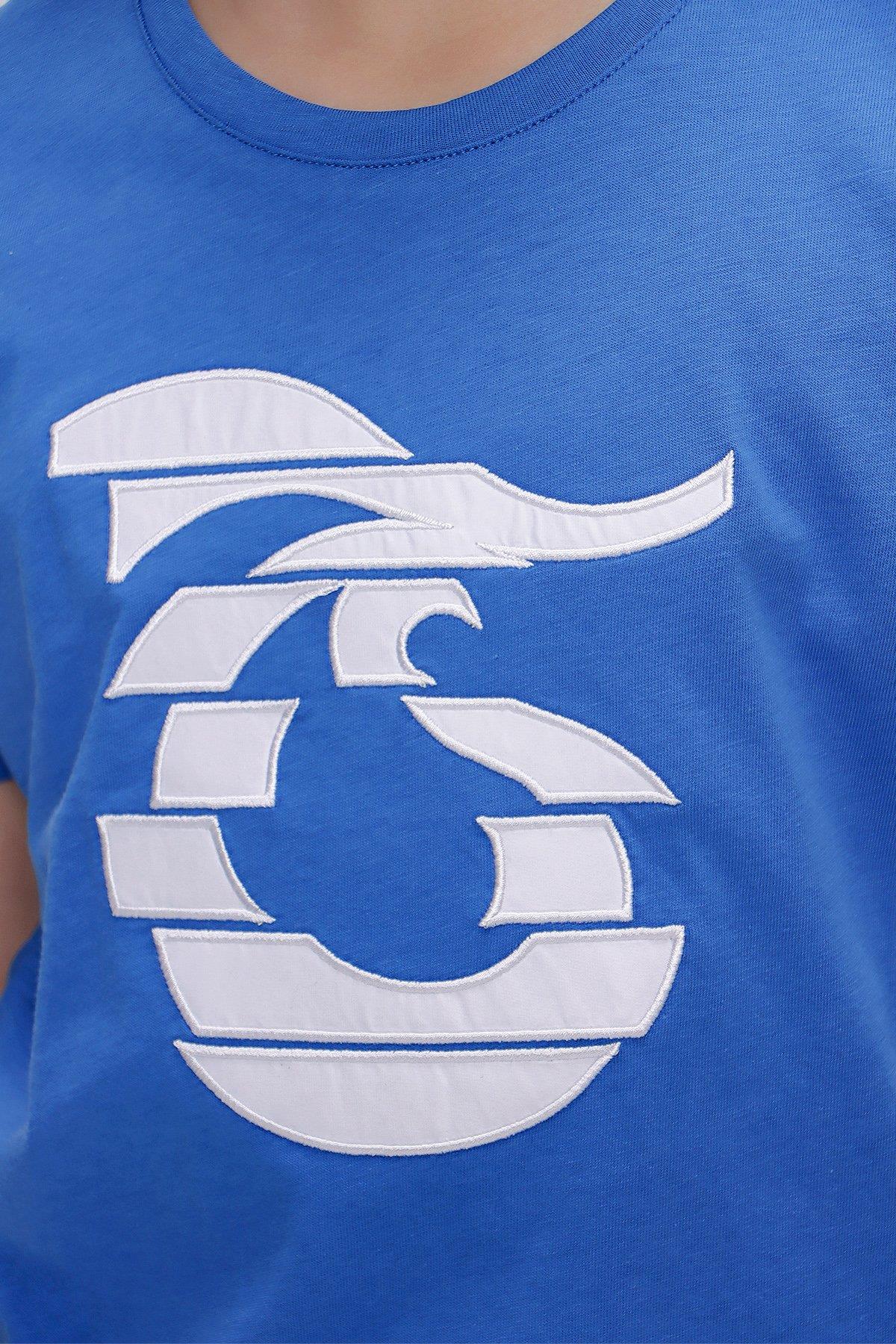 TSHİRT BİSİKLET YAKA ÖNÜ NAKIŞLI