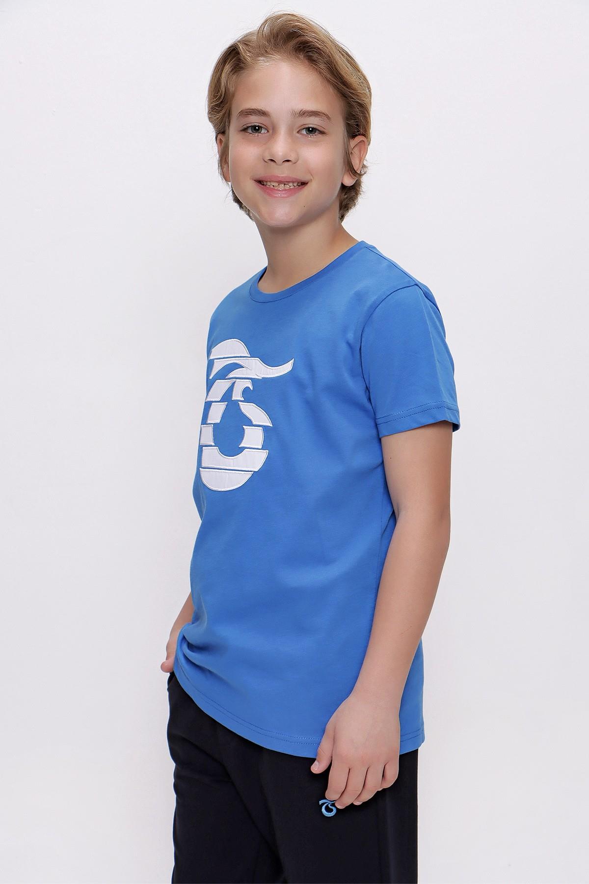 TSHİRT BİSİKLET YAKA ÖNÜ NAKIŞLI