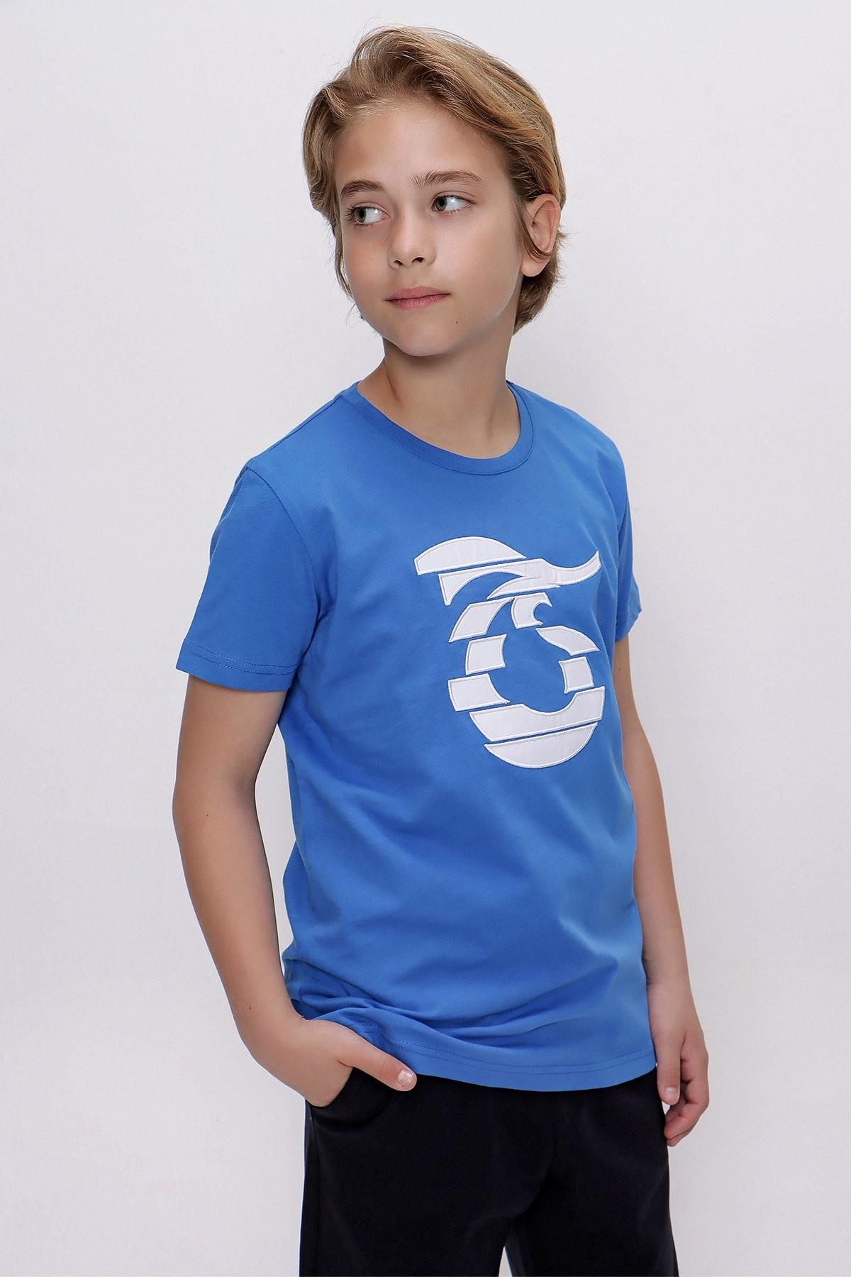 TSHİRT BİSİKLET YAKA ÖNÜ NAKIŞLI