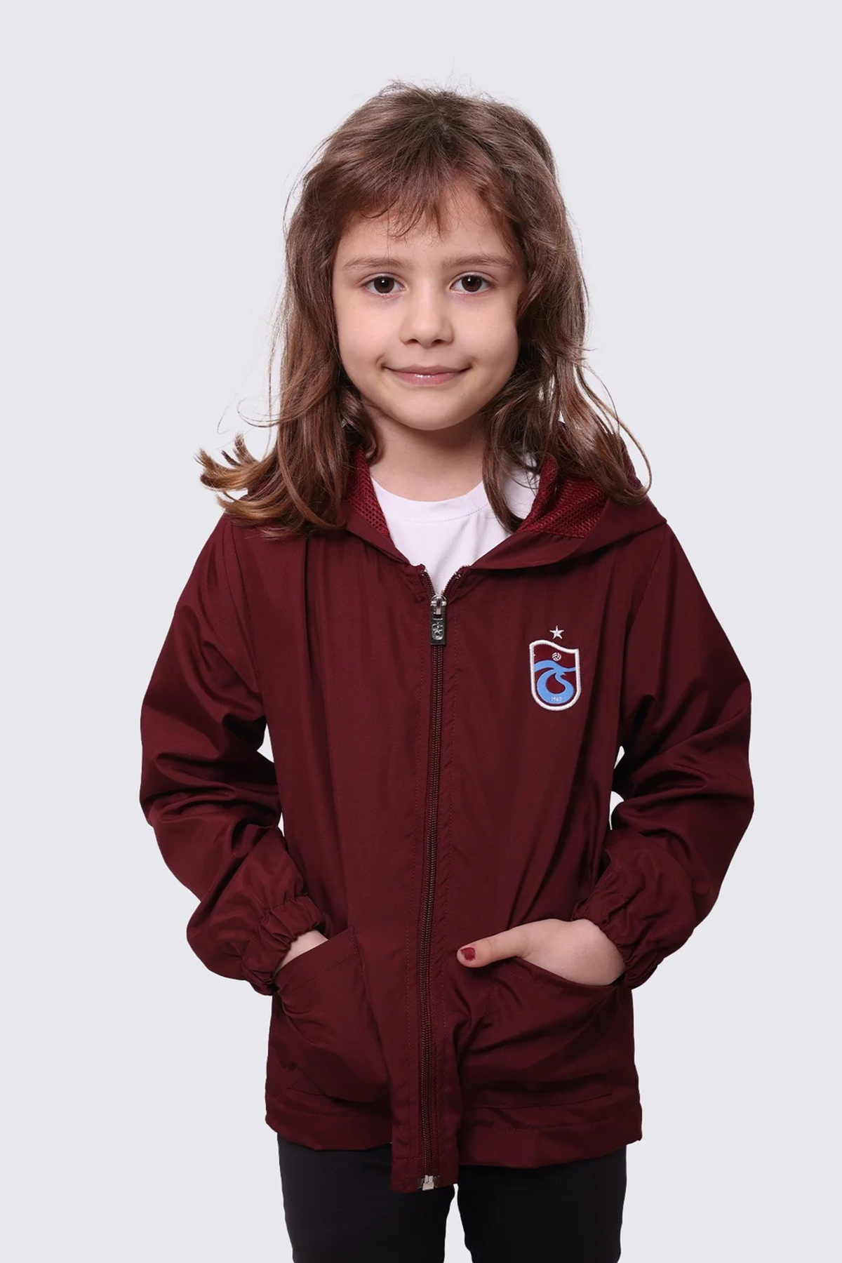 YAĞMURLUK FERMUARLI LOGO NAKIŞLI