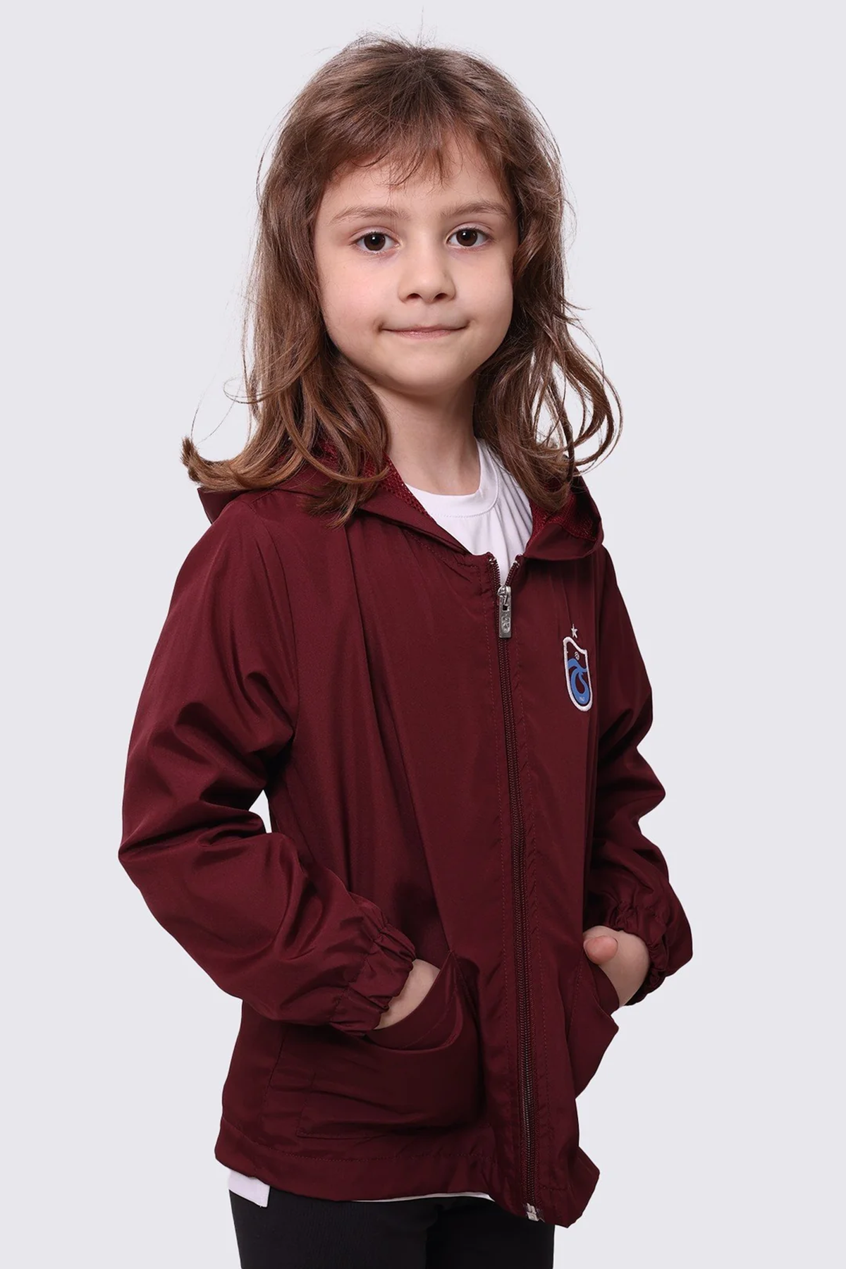 YAĞMURLUK FERMUARLI LOGO NAKIŞLI