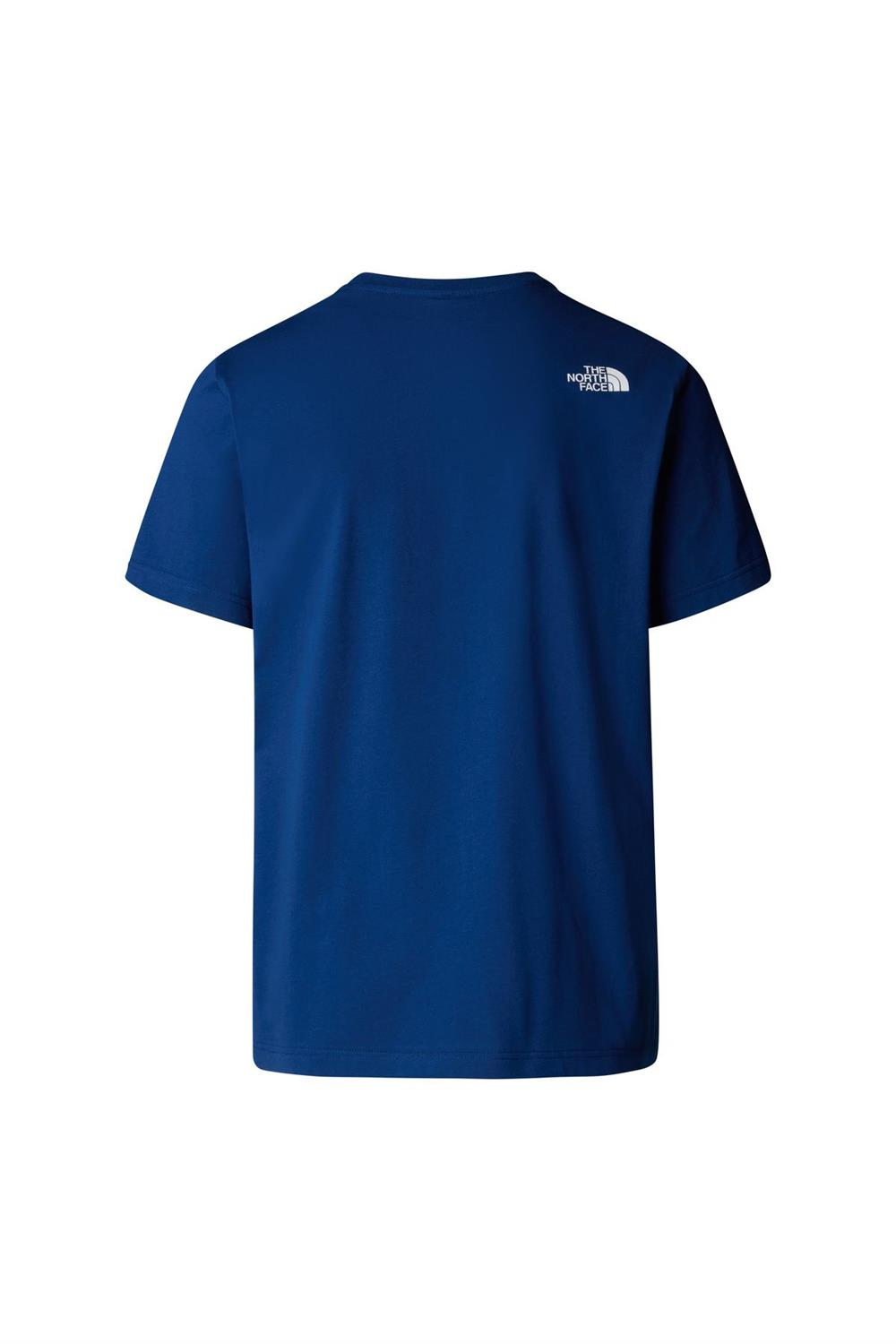 Erkek Mountain Line Mavi T-Shirt