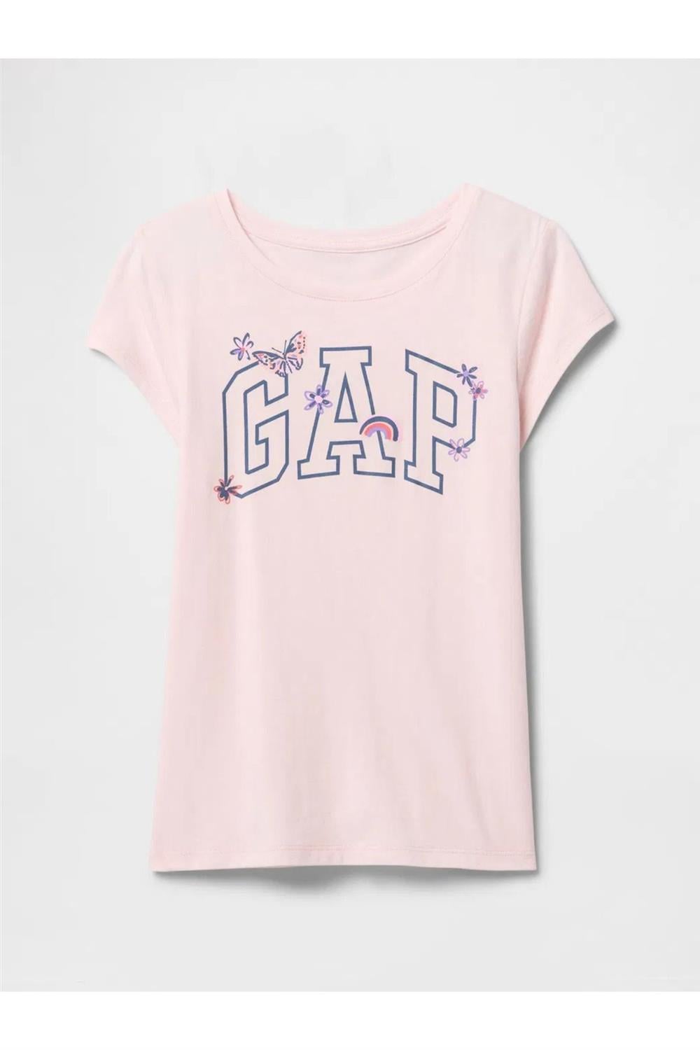 Kız Çocuk Gap Logo T-Shirt Pembe