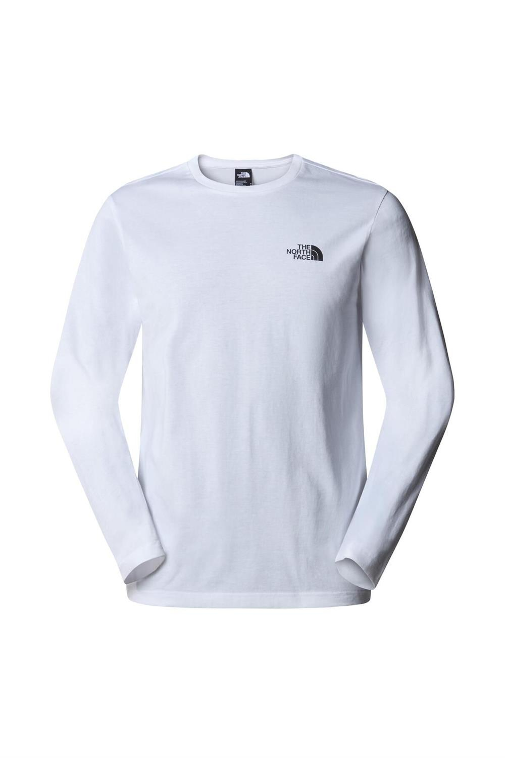 M L/S SIMPLE DOME TEE Erkek Shirt NF0A87QNFN41 Beyaz-S
