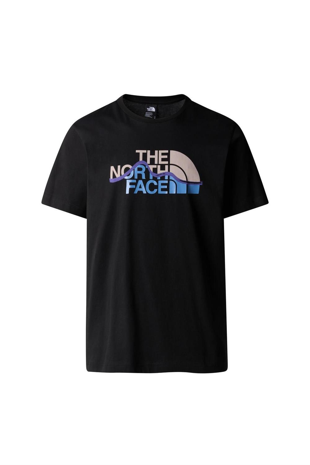 M S/s Mountain Line Tee Erkek T-shirt