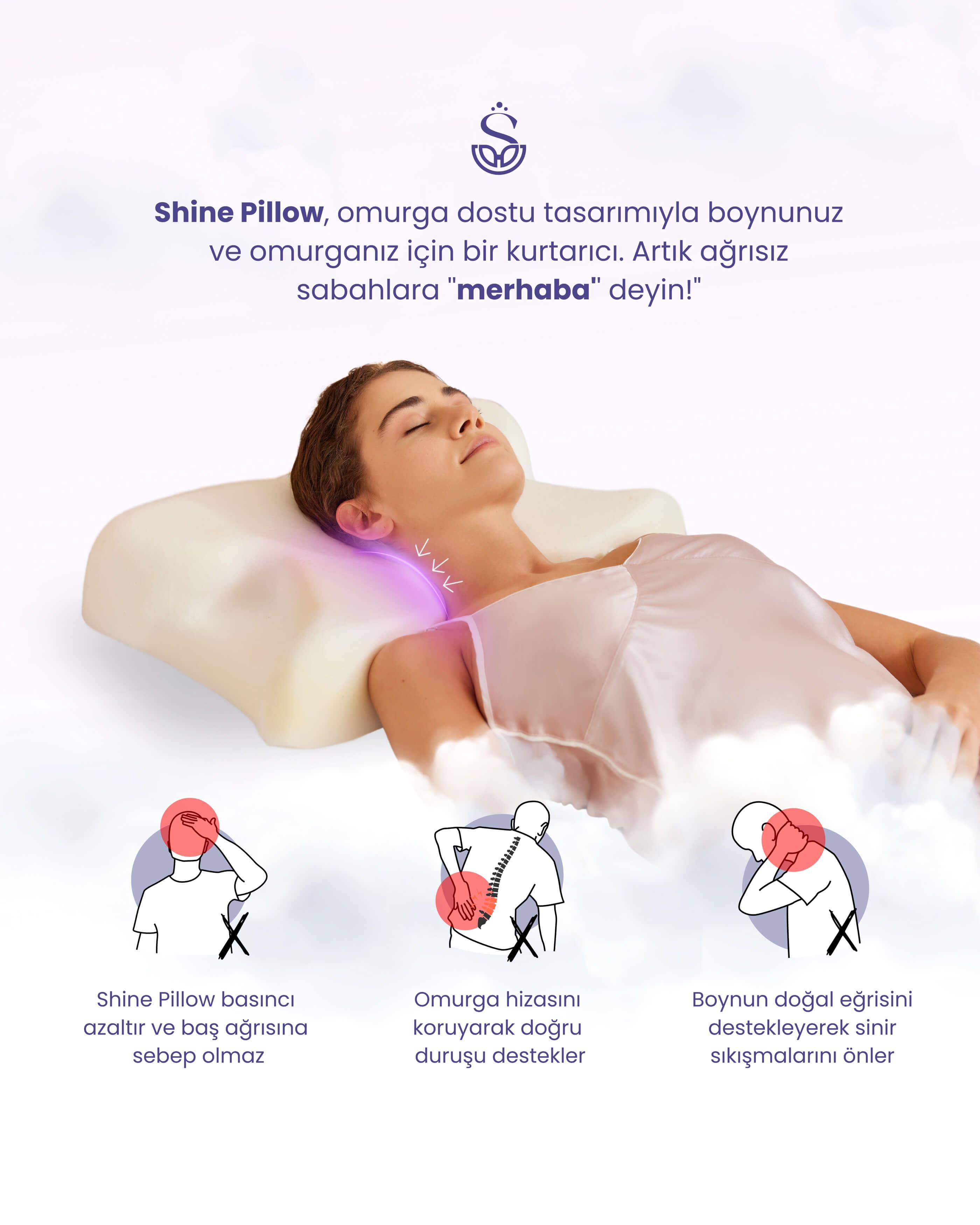 2 Adet I Kırışıklık Önleyici Ortopedik Güzellik Yastığı (Hylauronik Asit içerikli kılıfı ile)