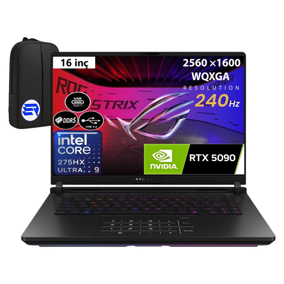 Asus Rog Strix Scar 16 G635LXEP2 Core Ultra 9 275HX 64GB 1tb SSD RTX5090-24GB 175W WIN11 Pro 16