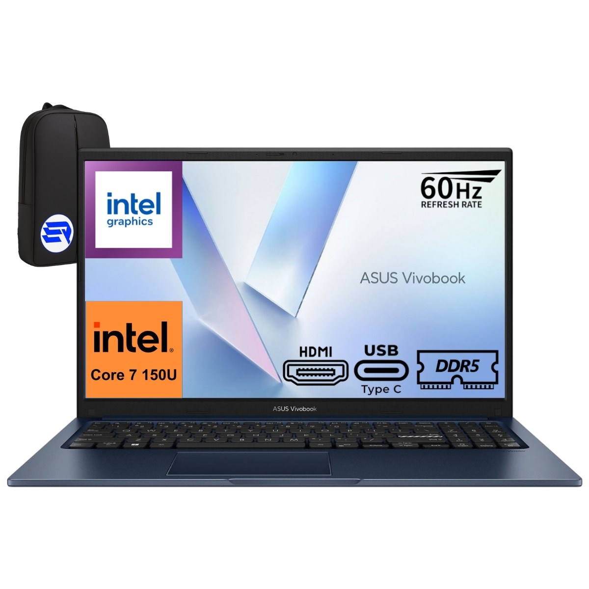 Asus Vivobook 15 X1504VA-BQ5456EP9 Intel Core 7-150U 16GB 2tb SSD Windows 11 Pro 15.6