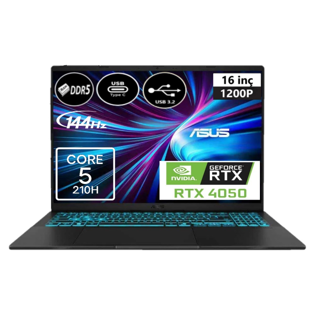 Asus Vivobook 16 V3607VU-EP10 Intel Core 5 210H 20GB 1tb SSD RTX4050 6gb Windows 11 Pro 16
