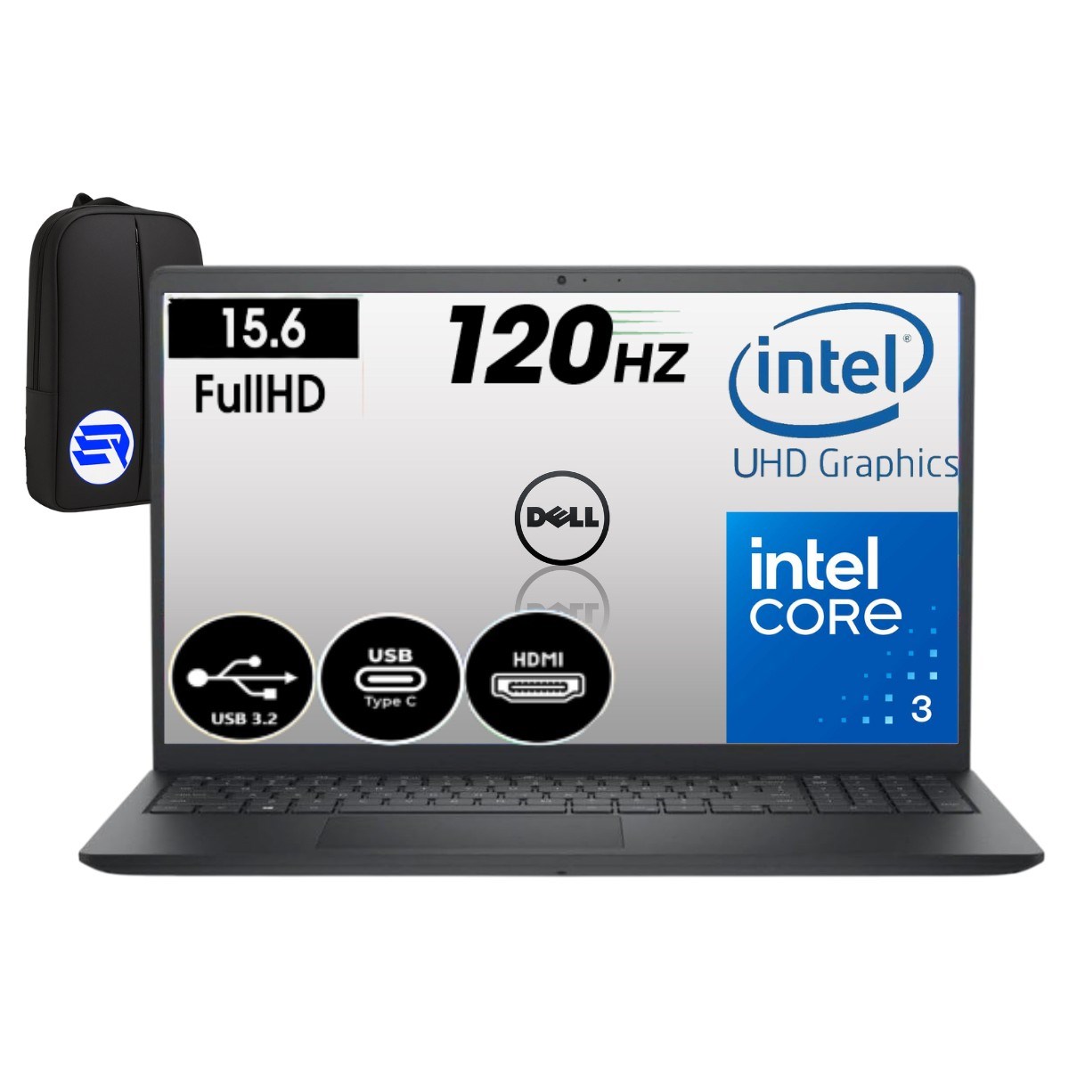 Dell 15 Intel Core I3-100U 32GB Ram 1tb SSD 15.6