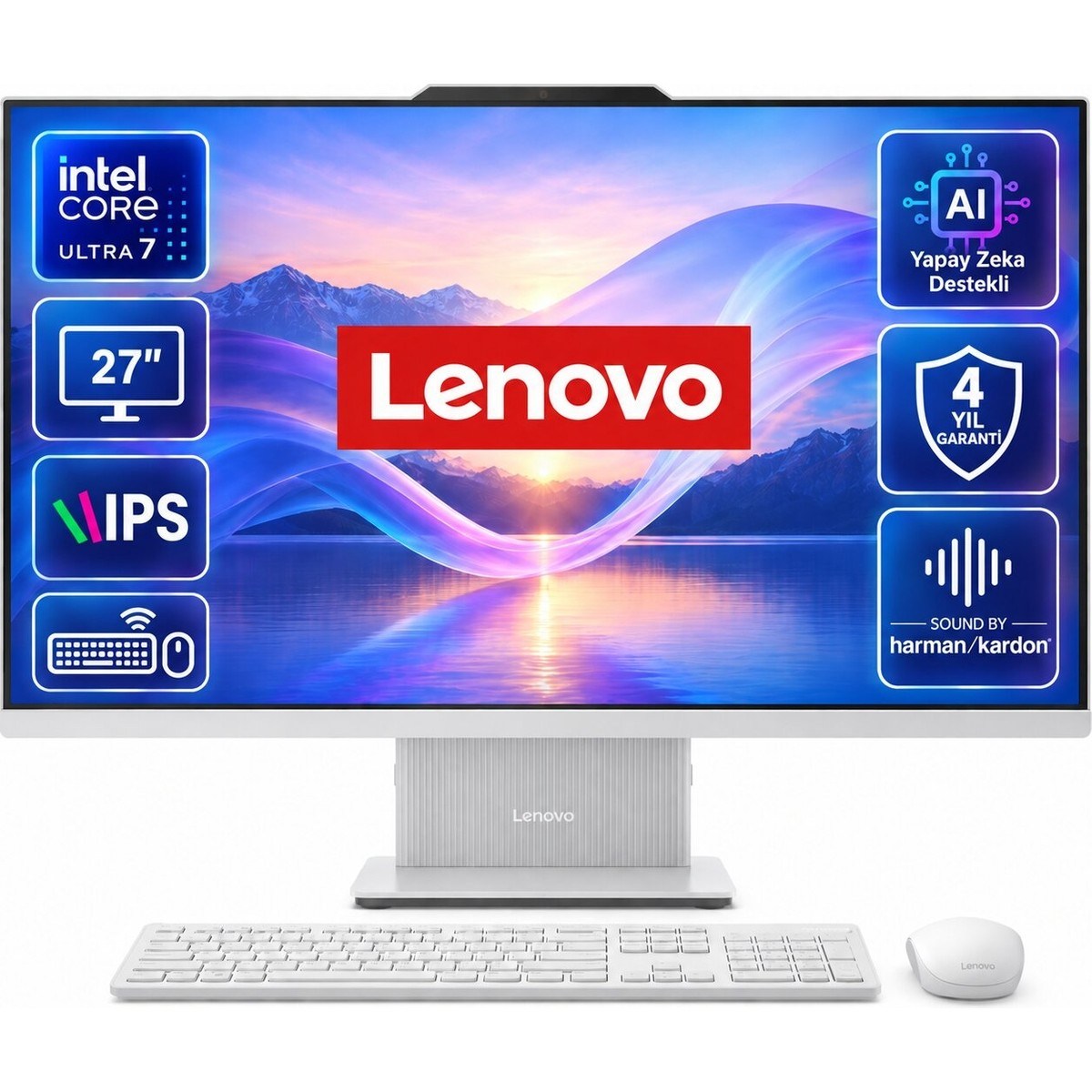 Ideacentre 27ILL11 Intel Core U7-256V 16GB 1tb SSD 27'' Fhd Windows 11 Home Beyaz Aı-Powered Aıo Bilgisayar F0JW0010TR-SM