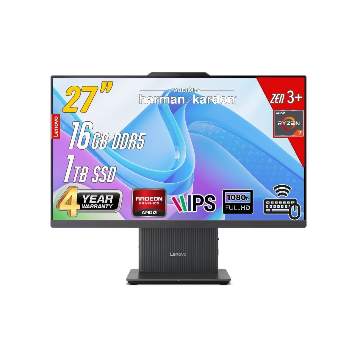 Lenovo Ideacentre 27ARR9 Amd Ryzen 7-7735HS 16GB 1tb 27 Fhd Freedos Siyah All In One Bilgisayar