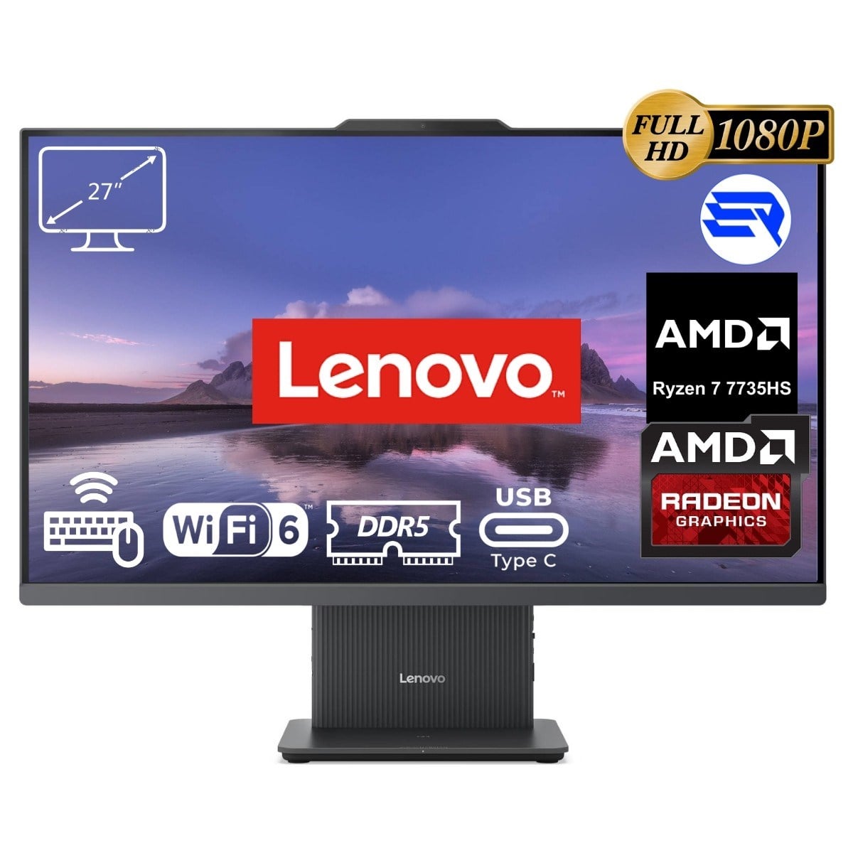 Lenovo Ideacentre 3 27ARR9 Amd Ryzen 7 7735HS 32GB Ram 2tb SSD 27'' Fhd Windows 11 Pro All In One Bilgisayar Elektropasaj