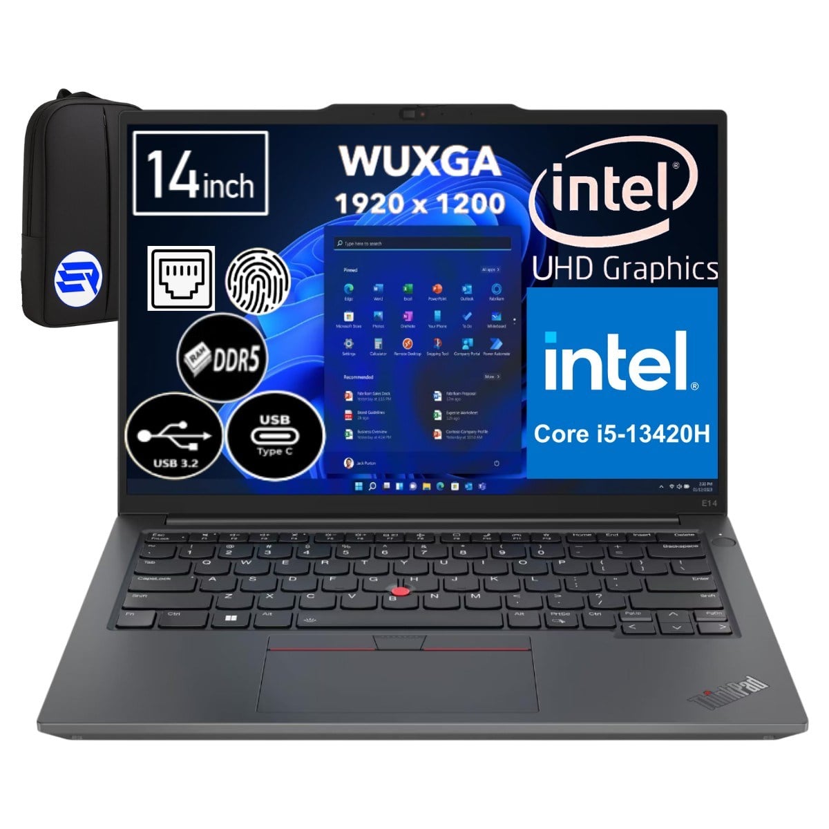Lenovo Thinkpad E14 Gen 5 21JK00KTTXEP2 I5-13420H 40GB Ram 512GB SSD UHD Graphics 14